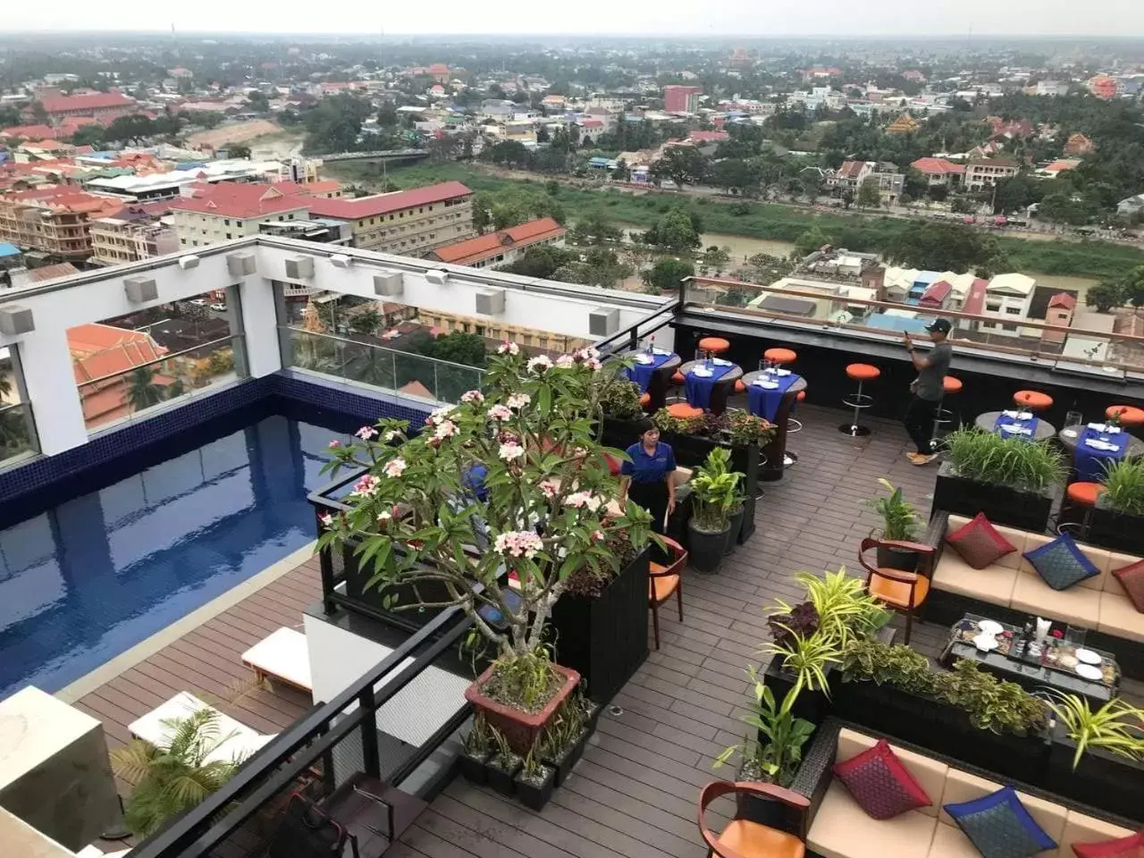 Bird's eye view in V V Hotel Battambang Bird's eye view in V V Hotel Battambang