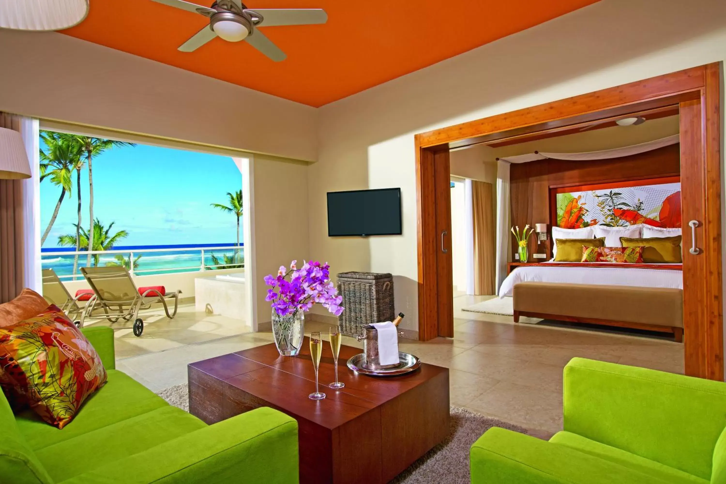 Bedroom, Seating Area in Breathless Punta Cana Resort & Spa - Adults Only