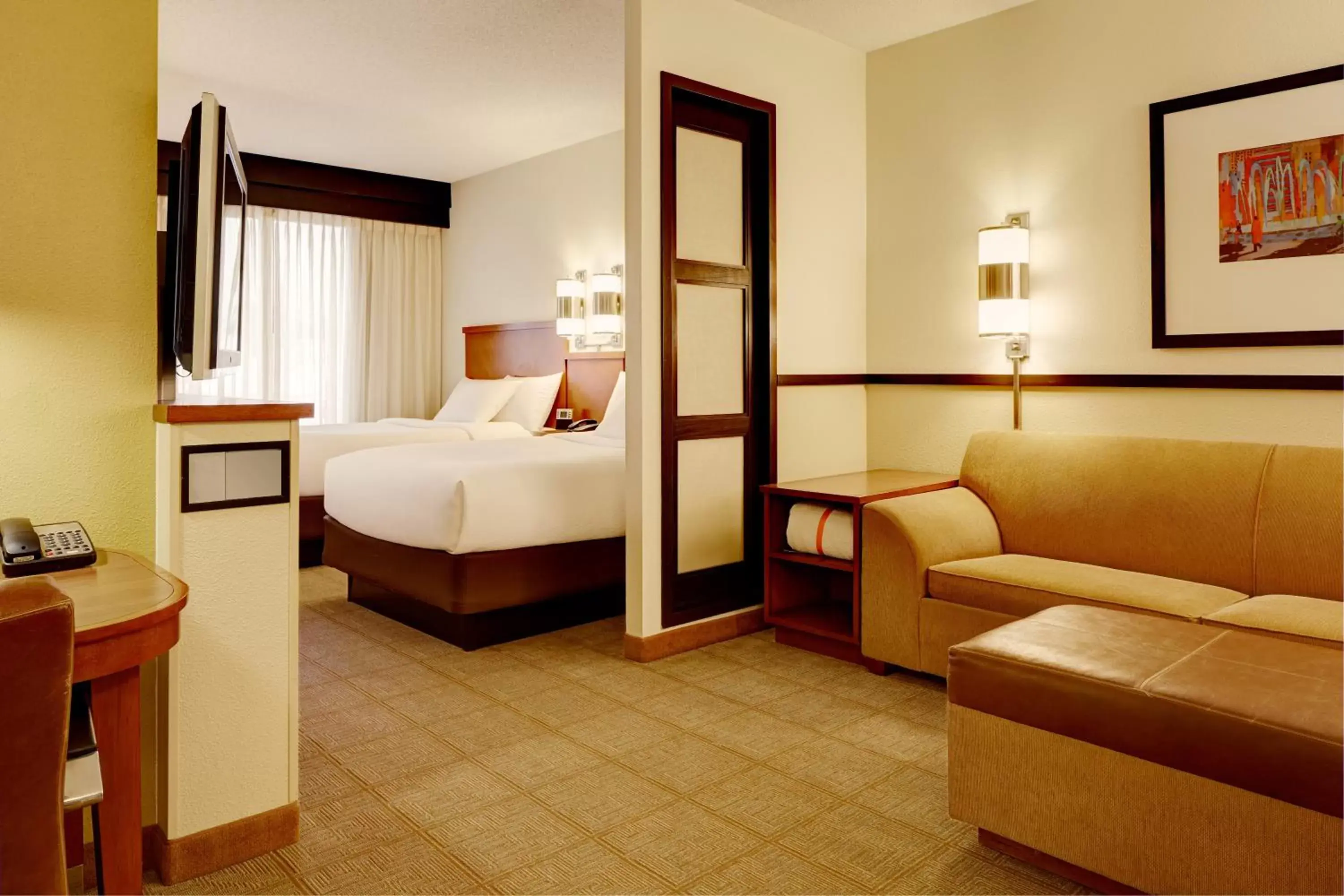 Double Room with Two Double Beds and Sofa Bed in Hyatt Place Fort Lauderdale Cruise Port & Convention Center