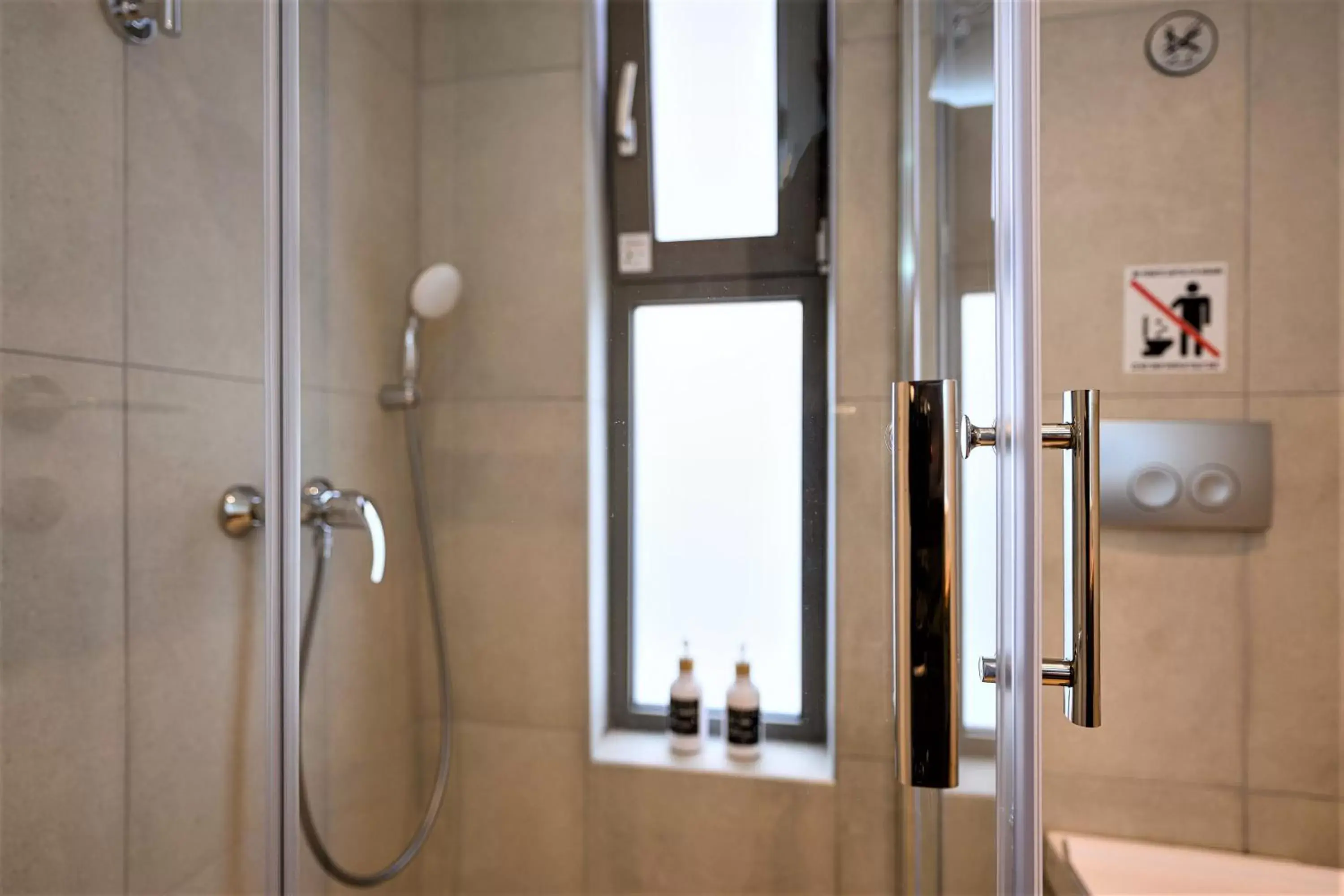 Shower, Bathroom in CUBES ON THE BEACH Athens Airport