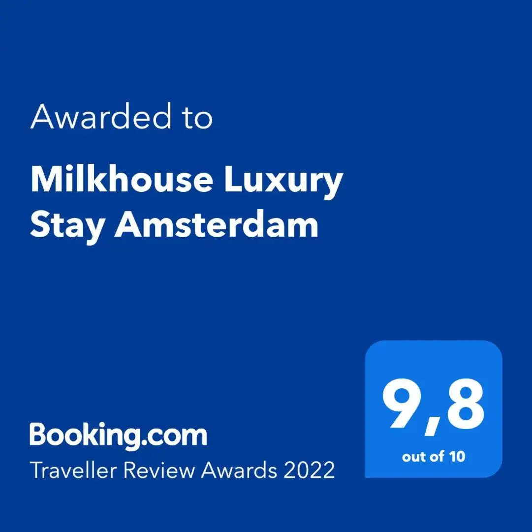 Logo/Certificate/Sign/Award in Milkhouse Luxury Stay Amsterdam