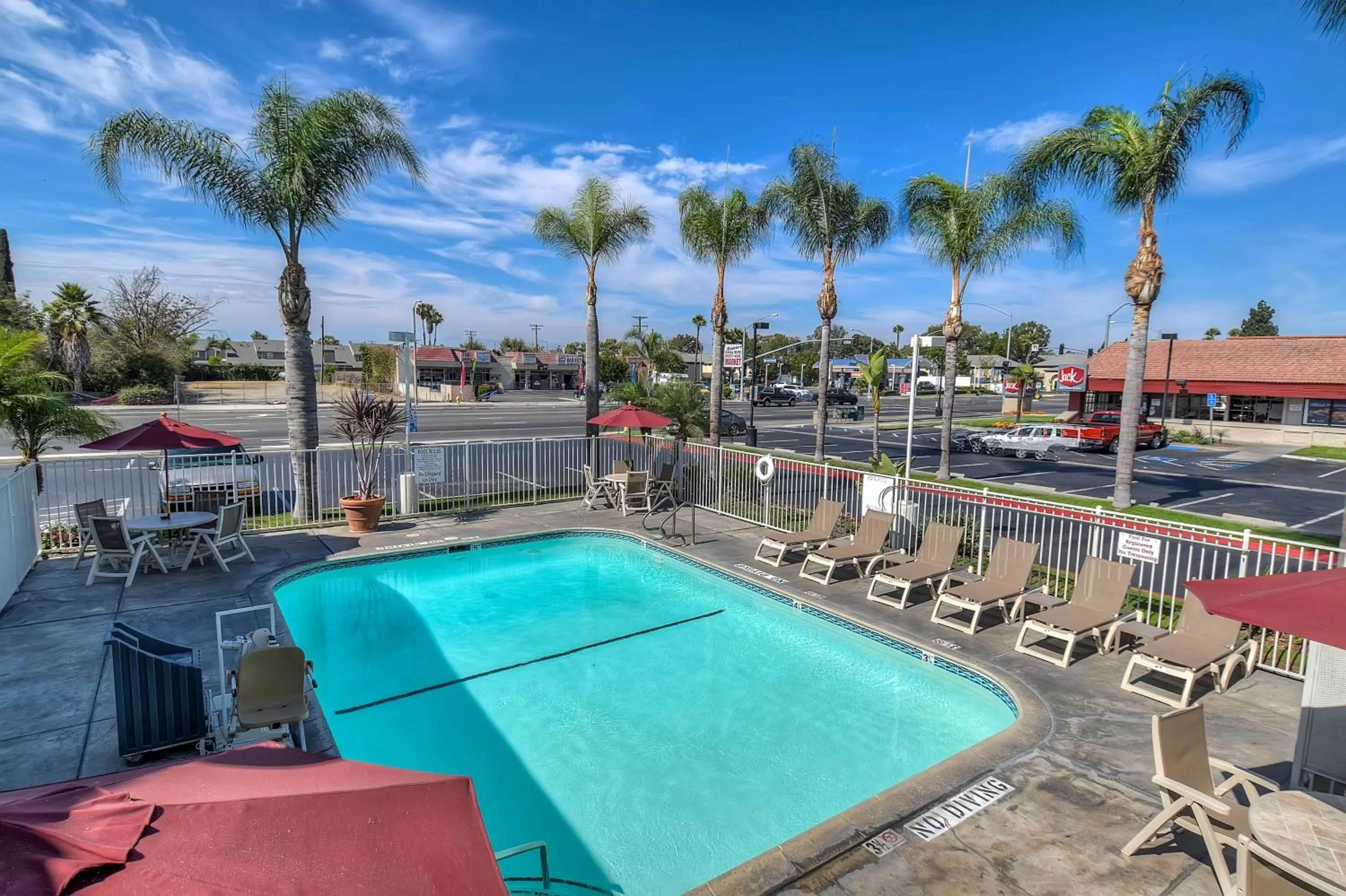 Swimming pool in Motel 6-Stanton, CA- Anaheim West