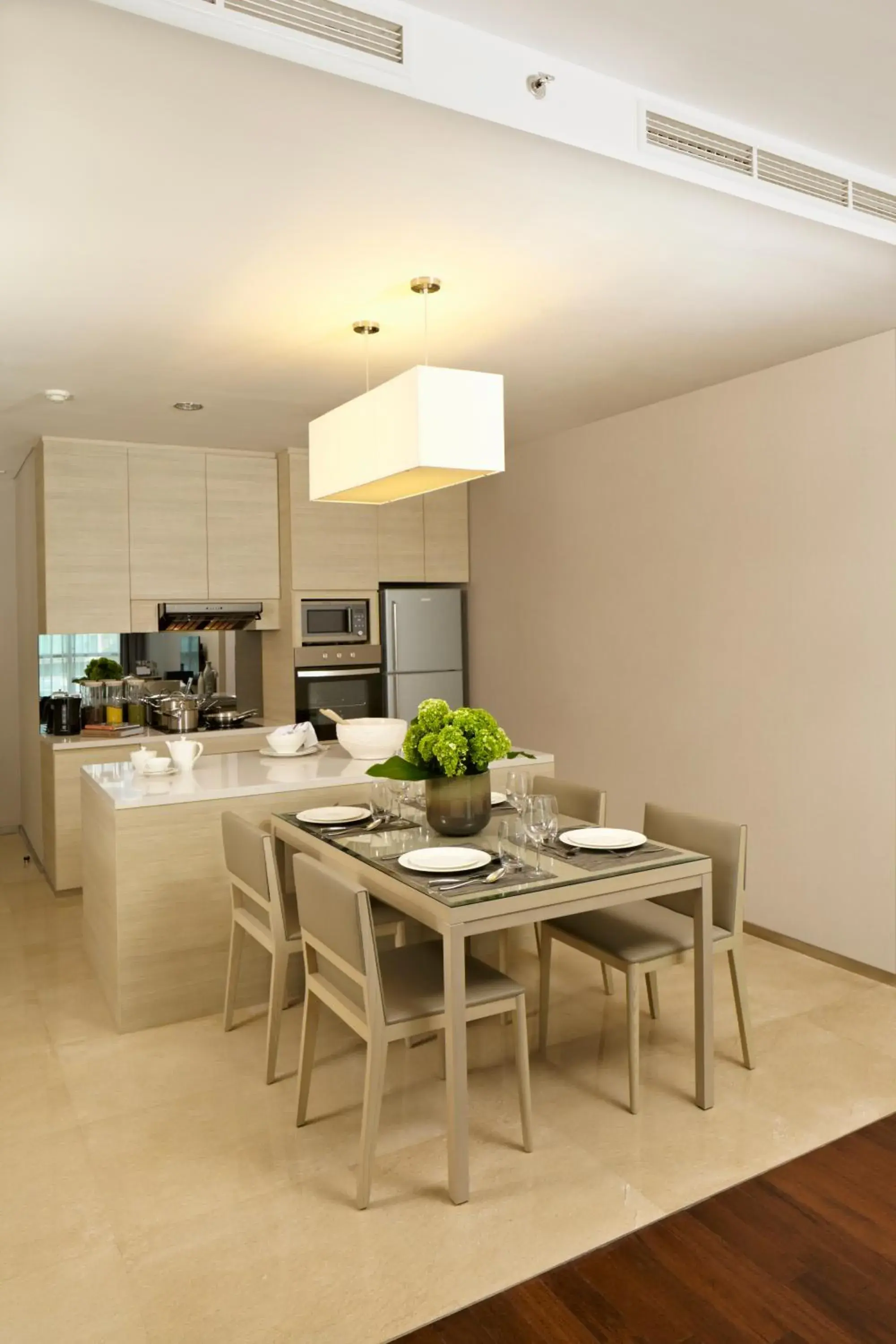 Kitchen or kitchenette, Dining Area in Fraser Residence Menteng Jakarta