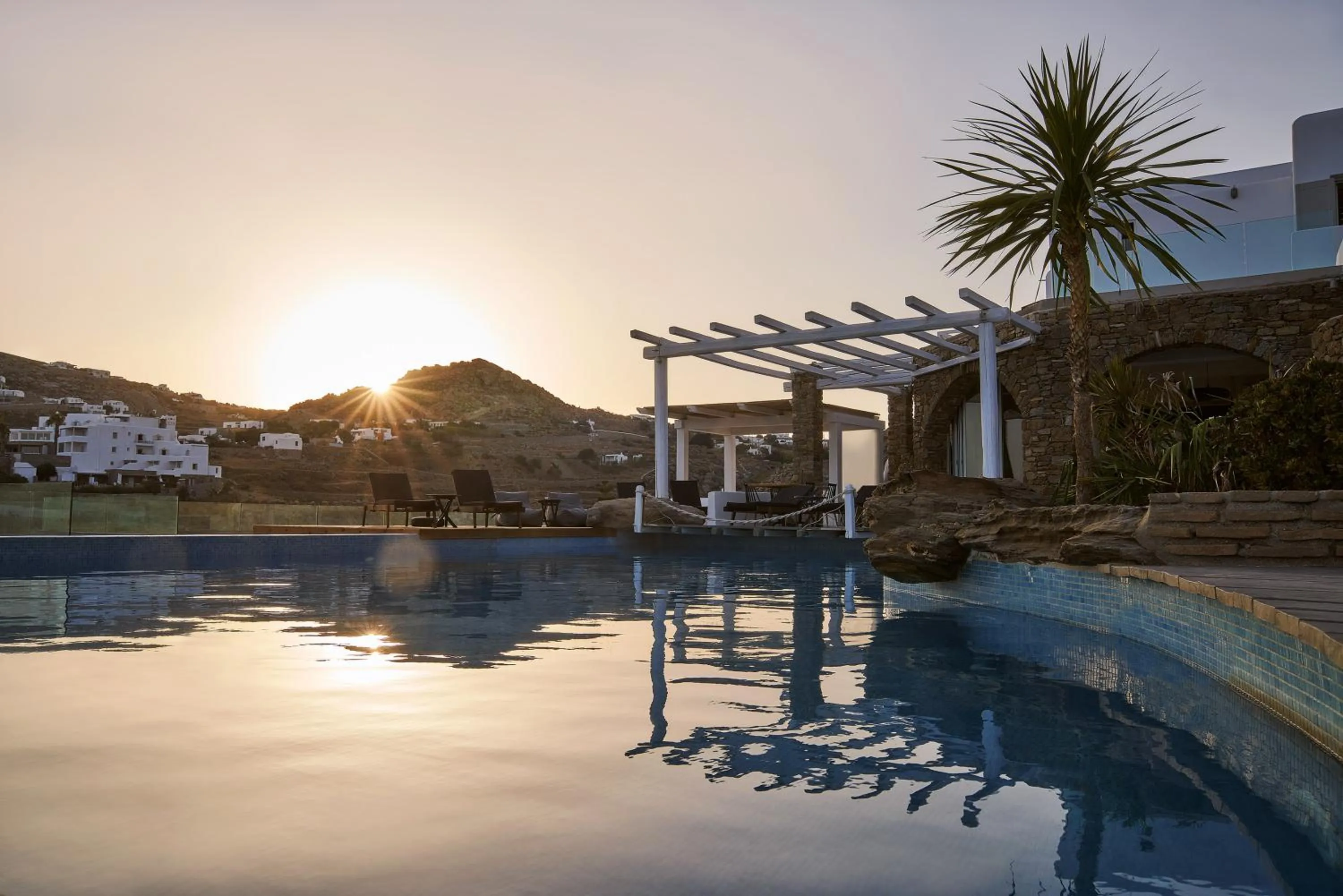 Swimming pool in Mr & Mrs White Mykonos