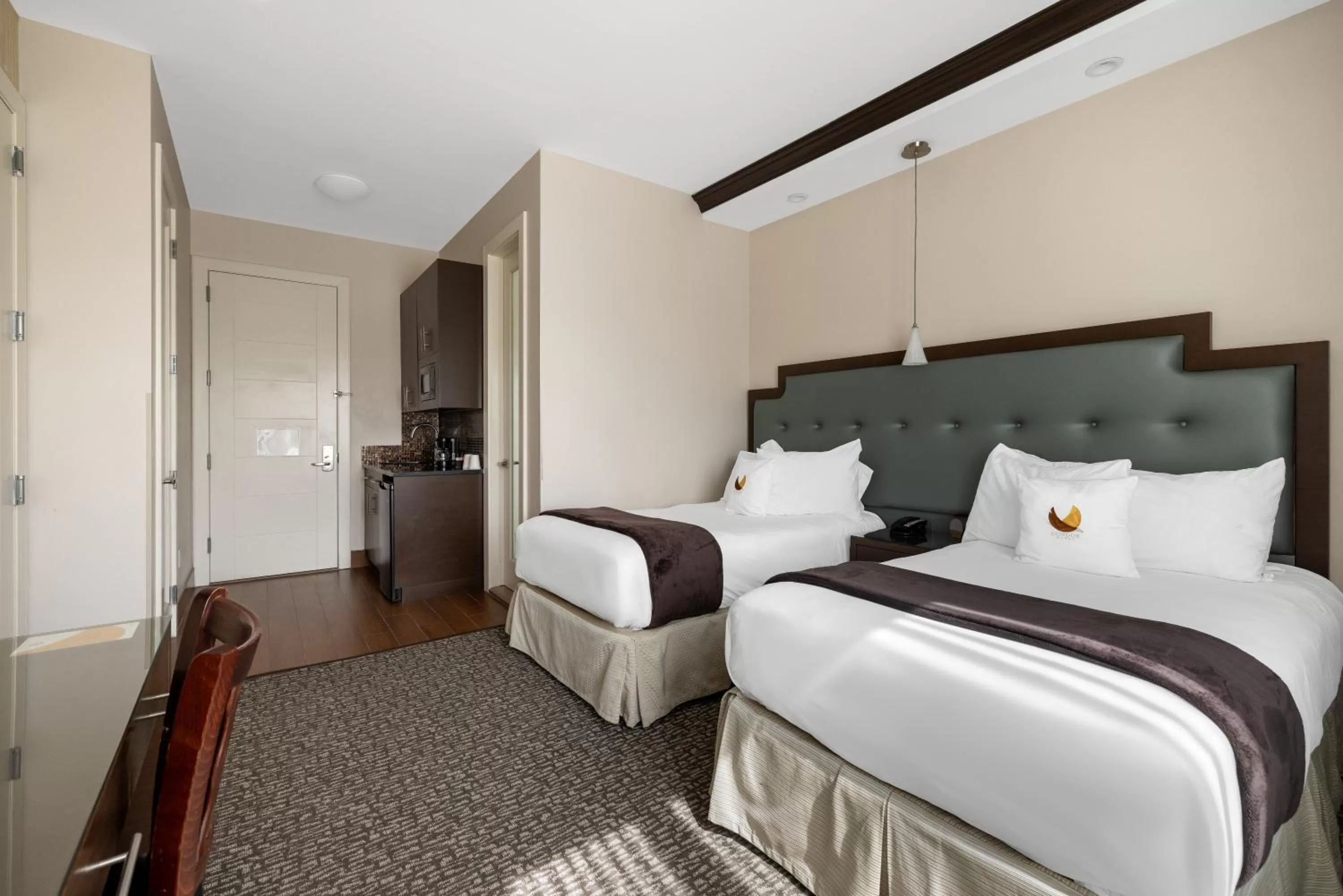 Bed in Aura Hotel Brooklyn