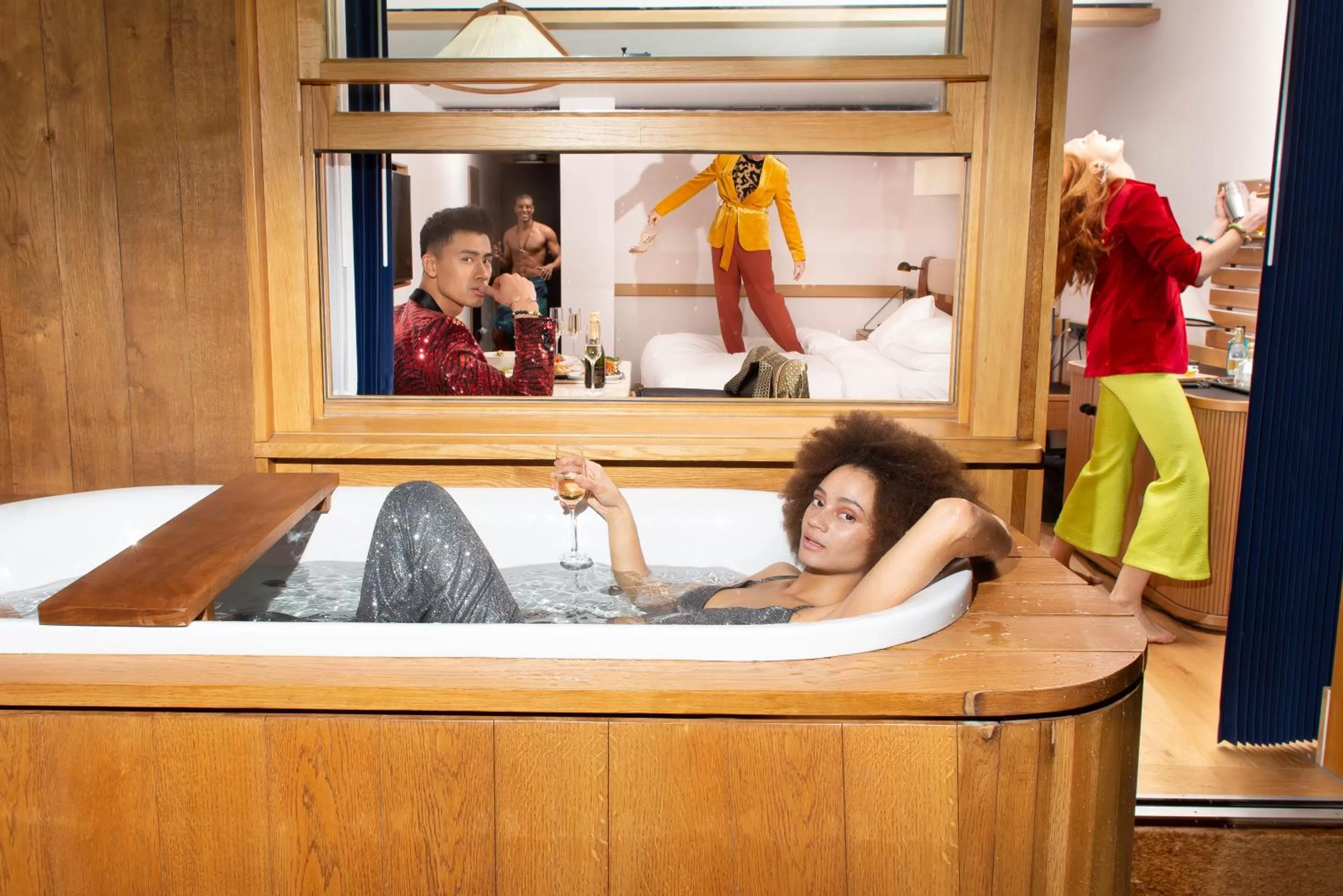 Patio, Bed in The Standard London