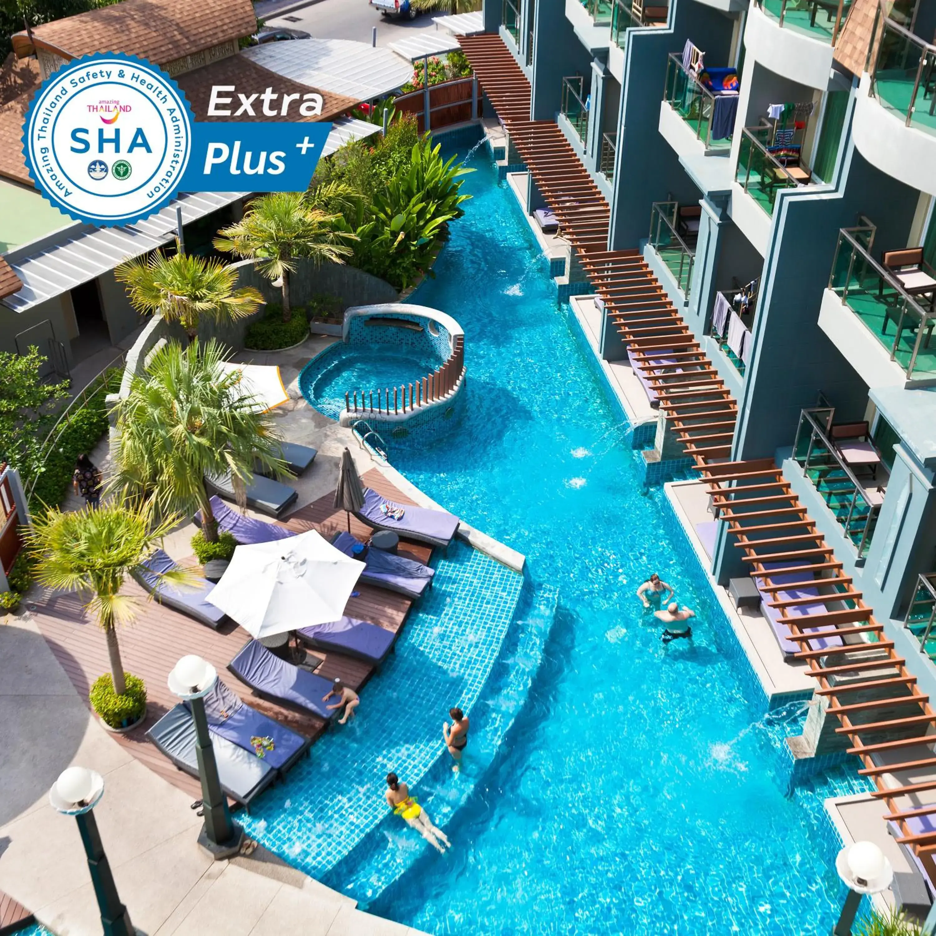 Swimming pool in Ramaburin Resort Patong - SHA Extra Plus Swimming pool in Ramaburin Resort Patong - SHA Extra Plus