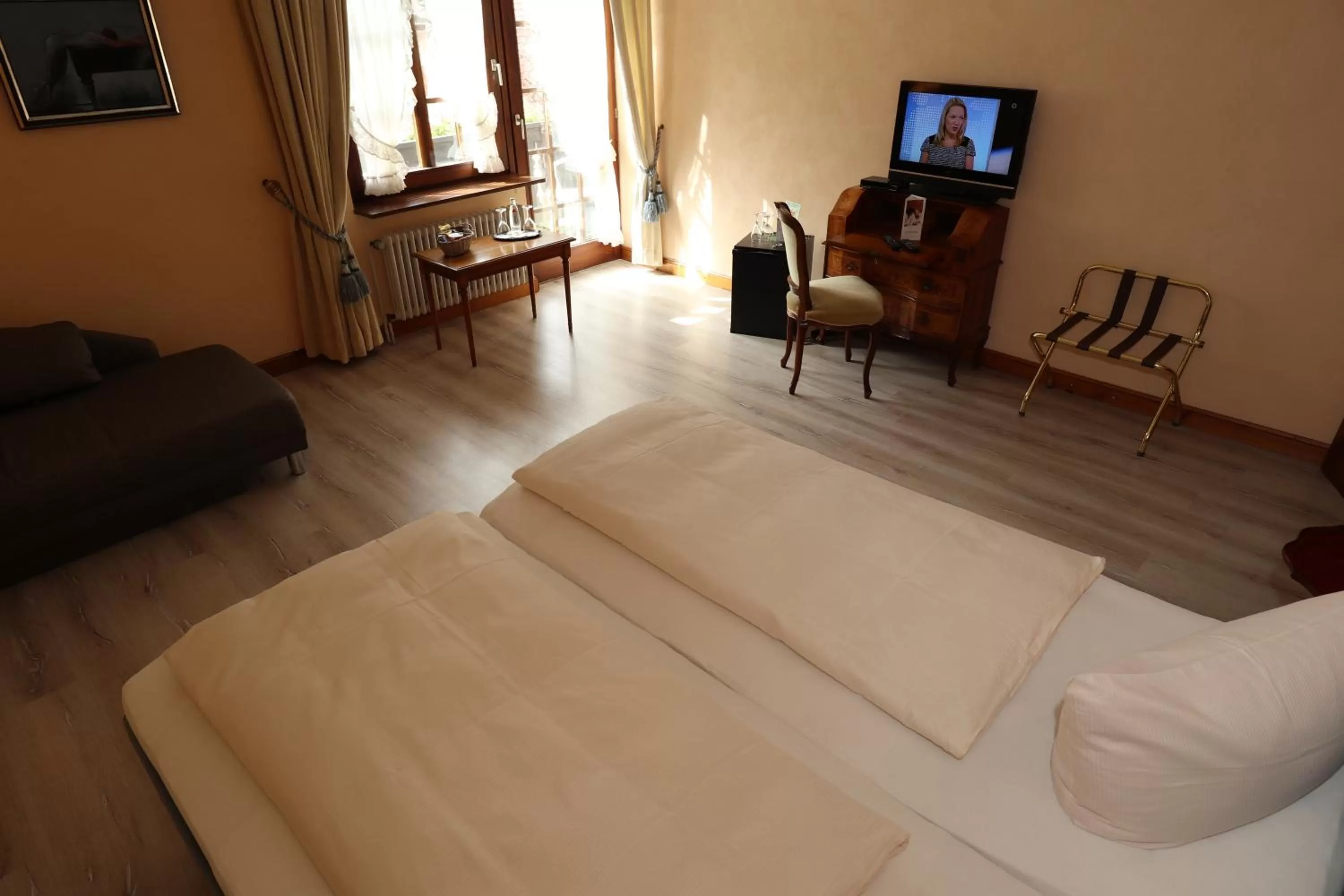 Bed in Schwarzwaldhotel Stollen