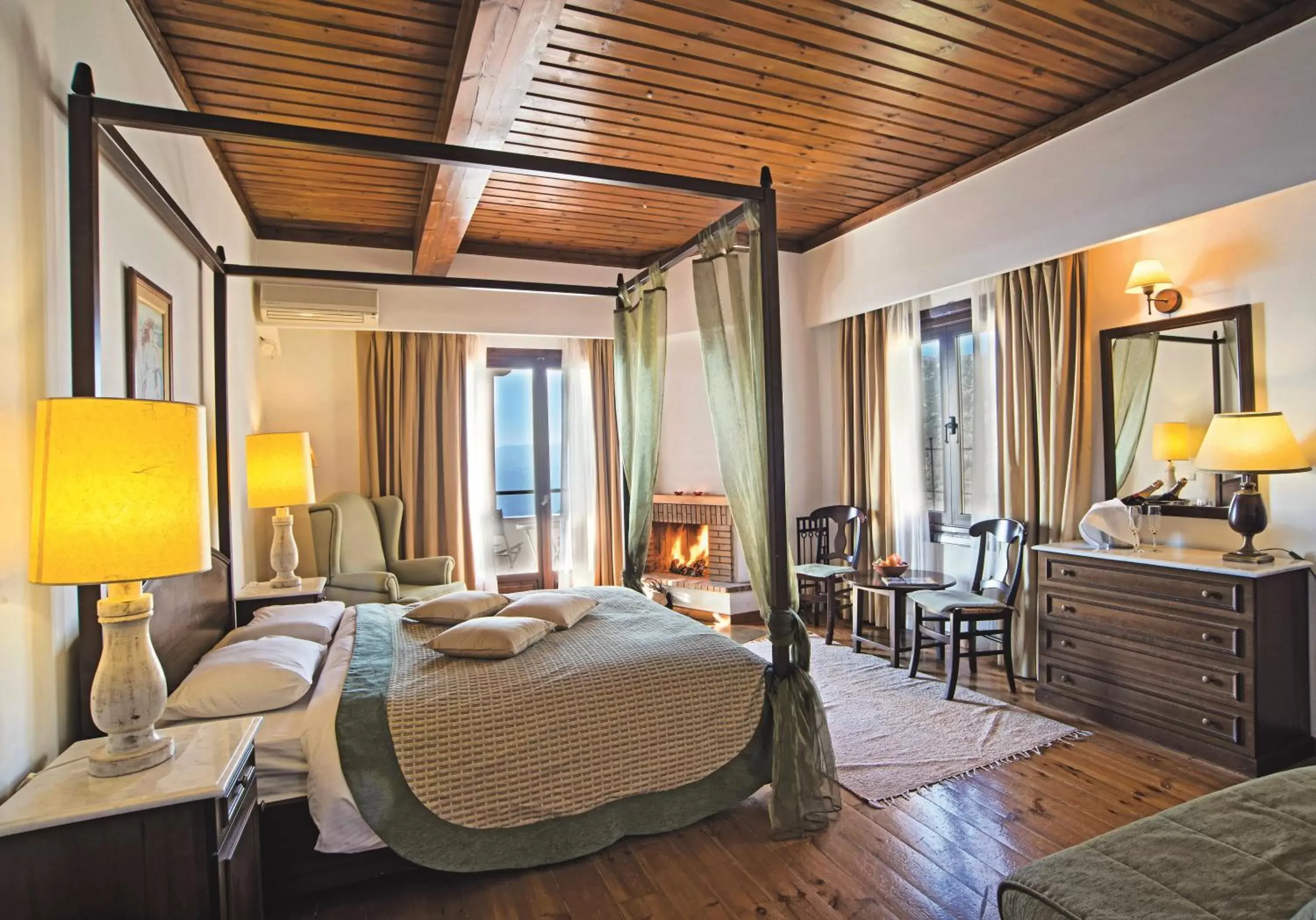 Bedroom in Domotel Anemolia Mountain Resort