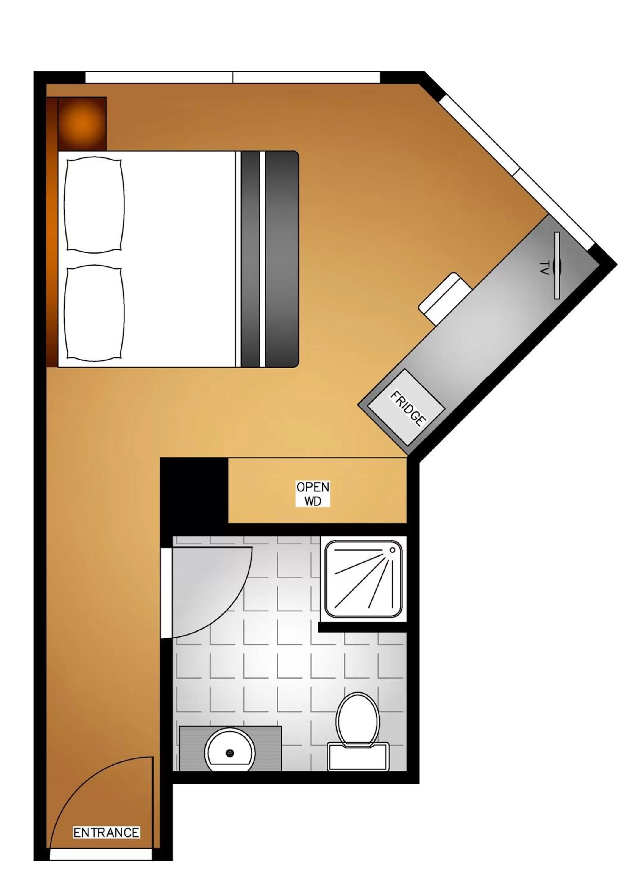 Floor plan in Auckland Airport Kiwi Hotel