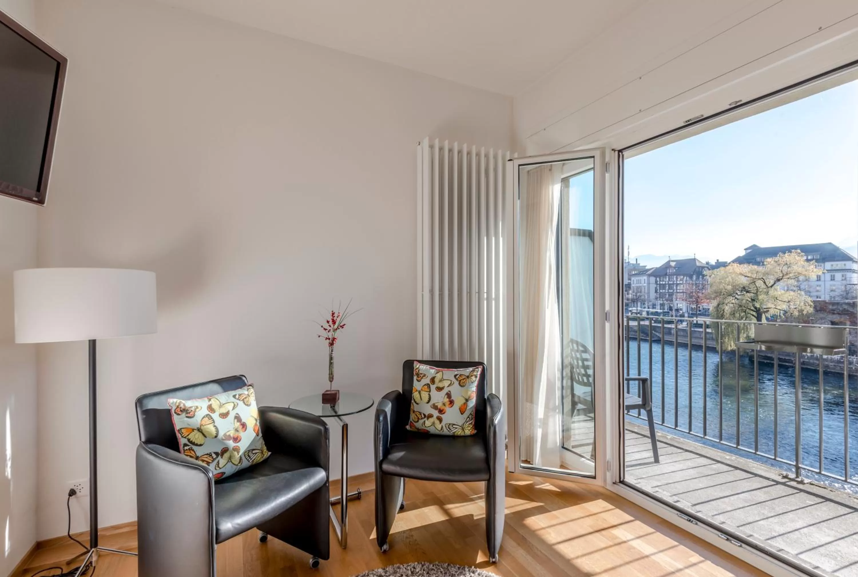 Double Room with Balcony and River and Mountain View in Boutique Hotel KARL