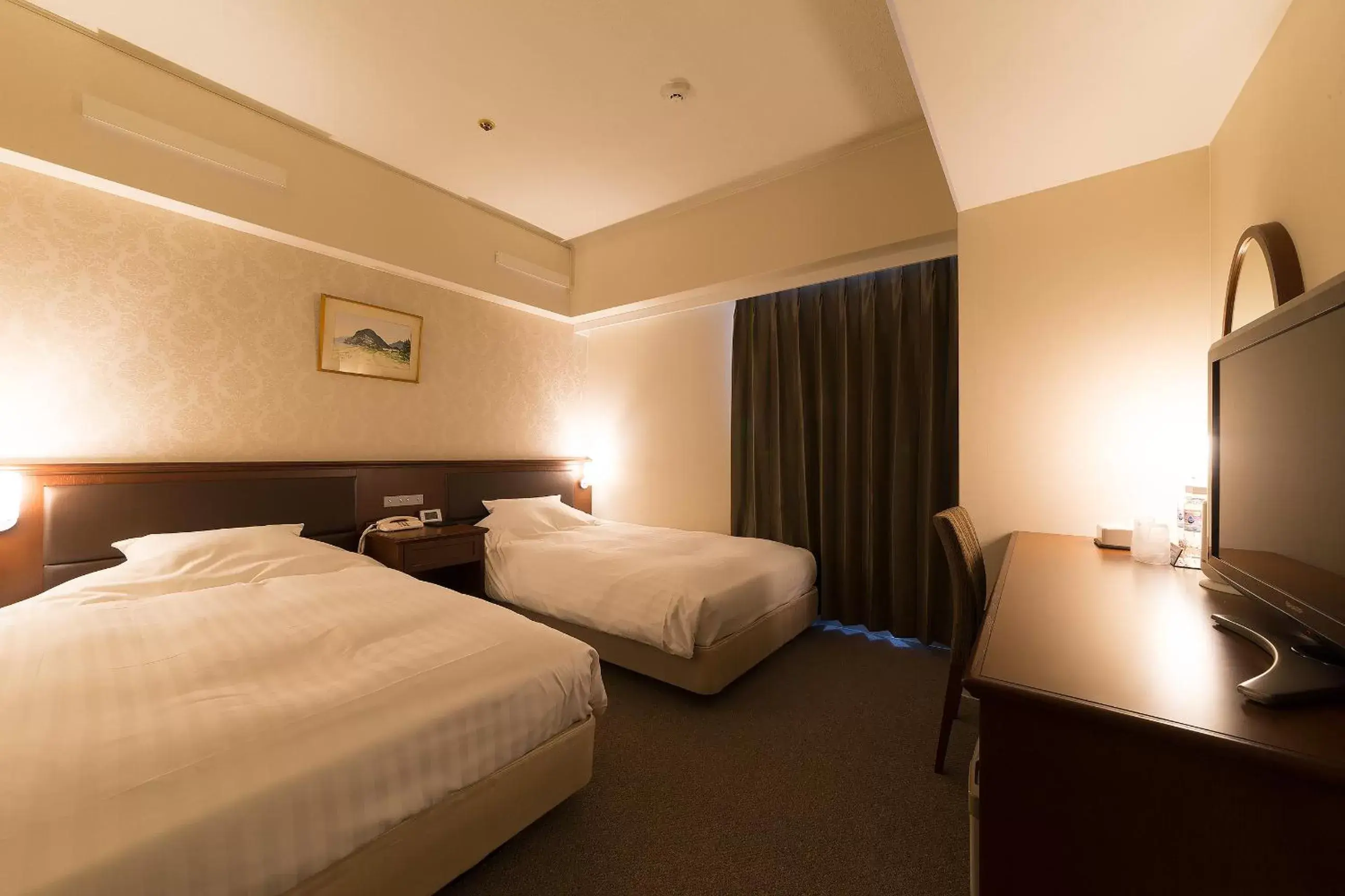 Night, Bed in Rihga Hotel Zest Takamatsu