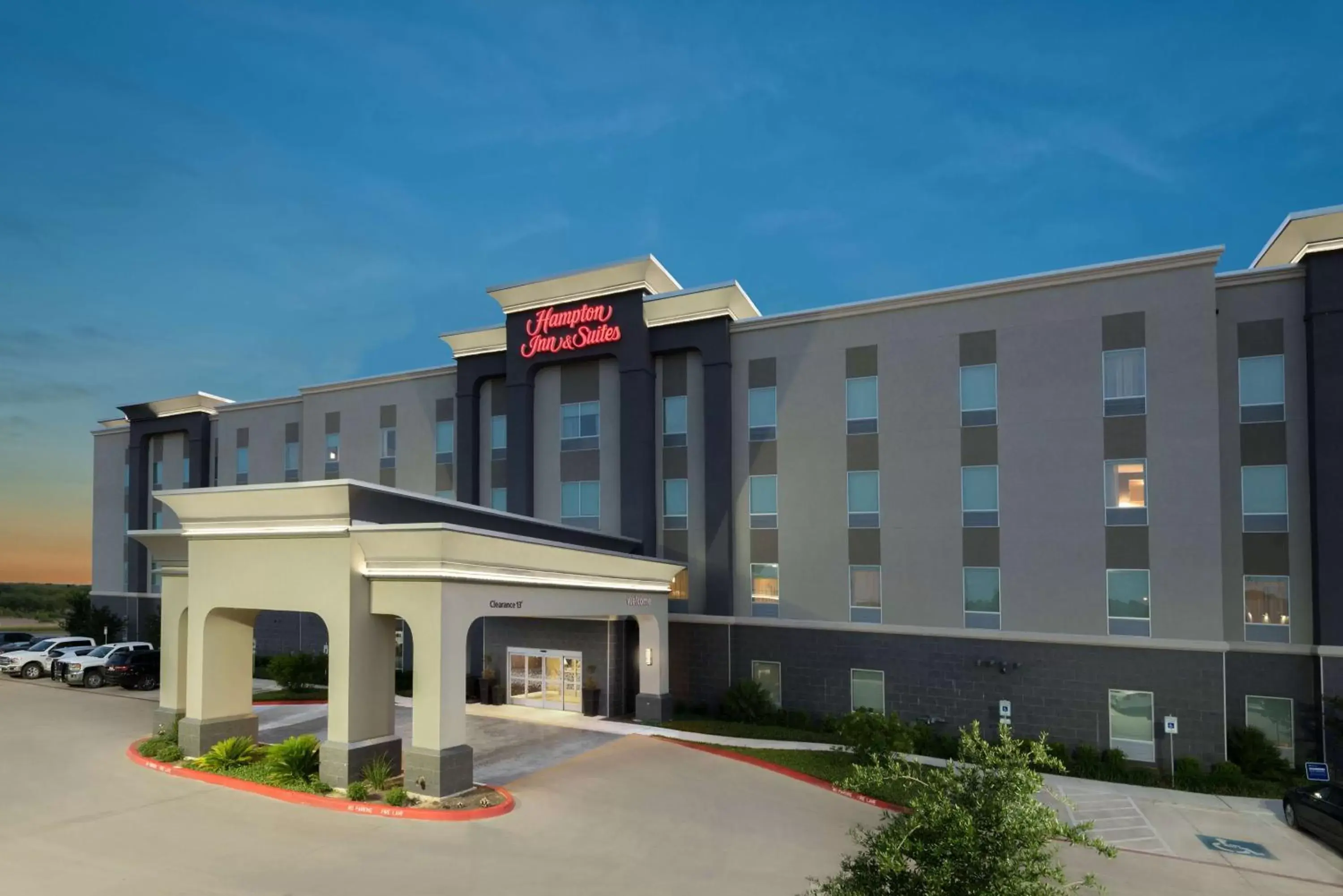 Property building in Hampton Inn & Suites San Antonio Brooks City Base, TX Property building in Hampton Inn & Suites San Antonio Brooks City Base, TX