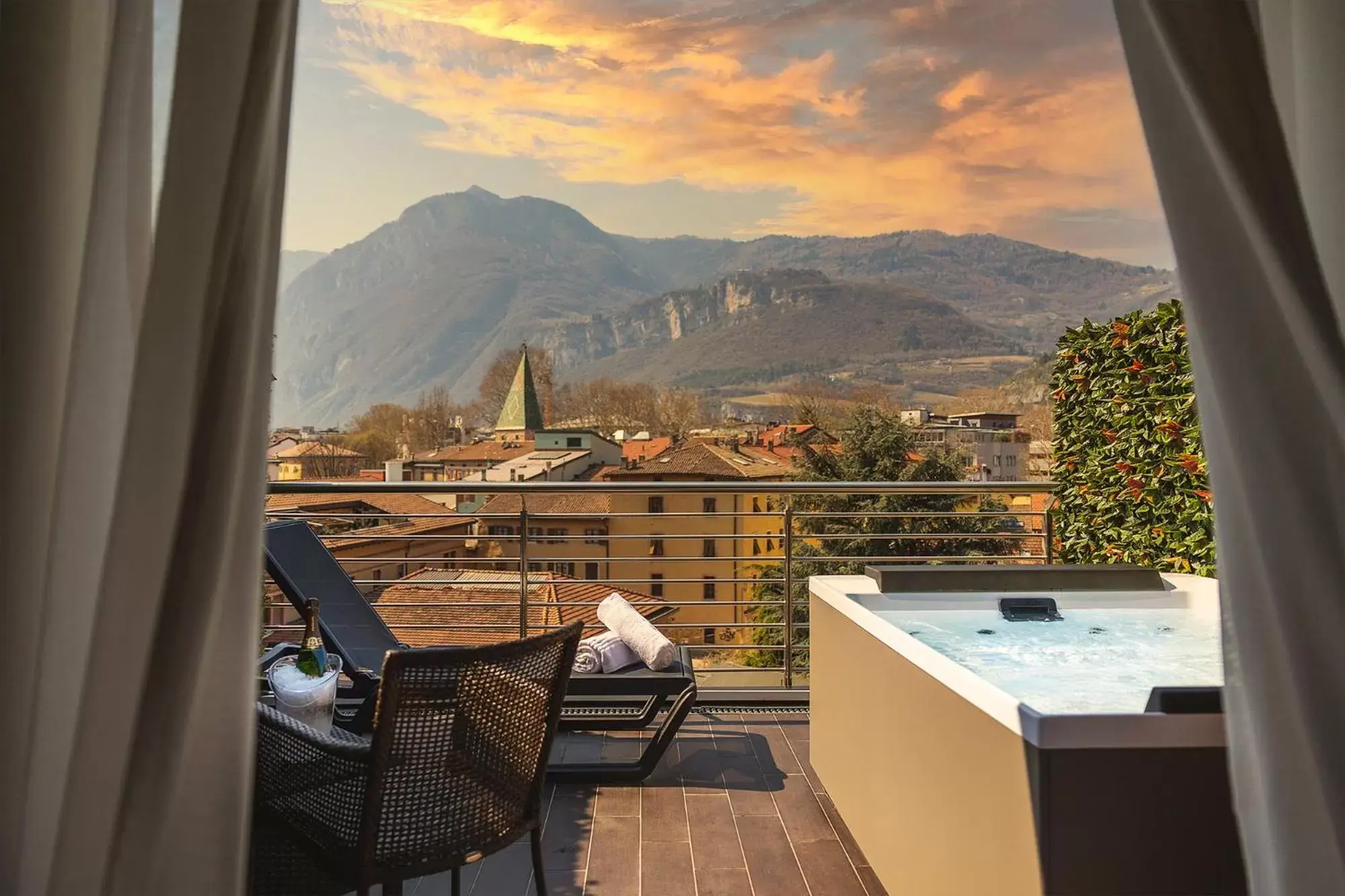 Balcony/Terrace, Mountain View in Hi Hotel - Wellness & Spa