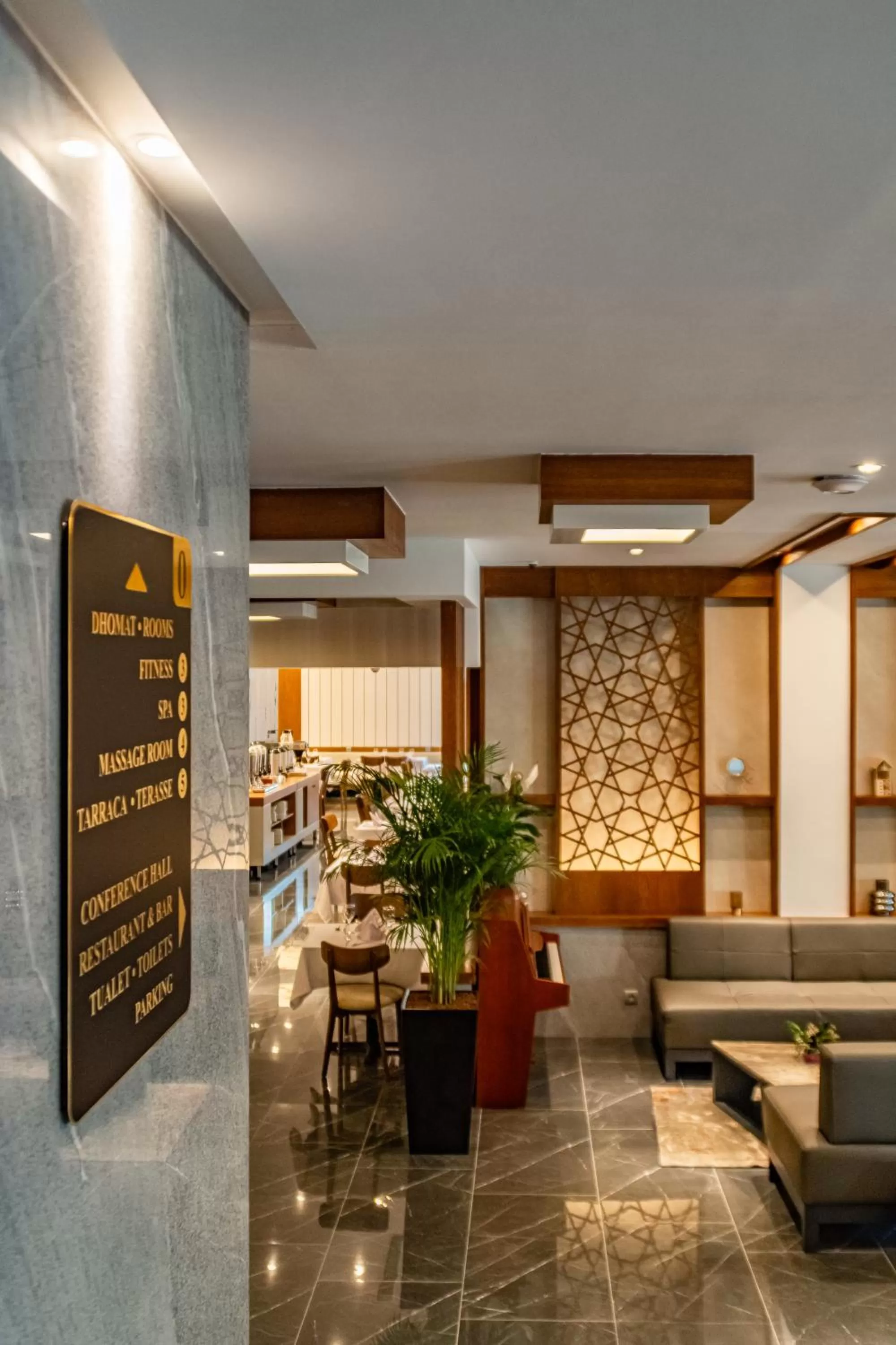 Lobby or reception in Hotel Prishtina