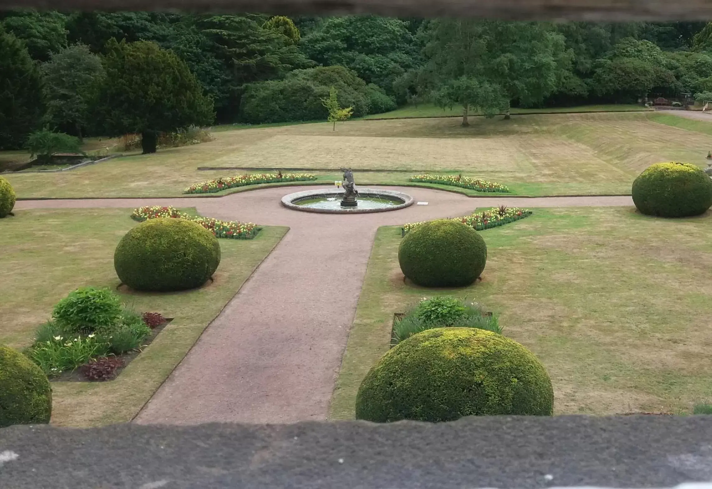 Garden view, Garden in Wortley Hall Sheffield