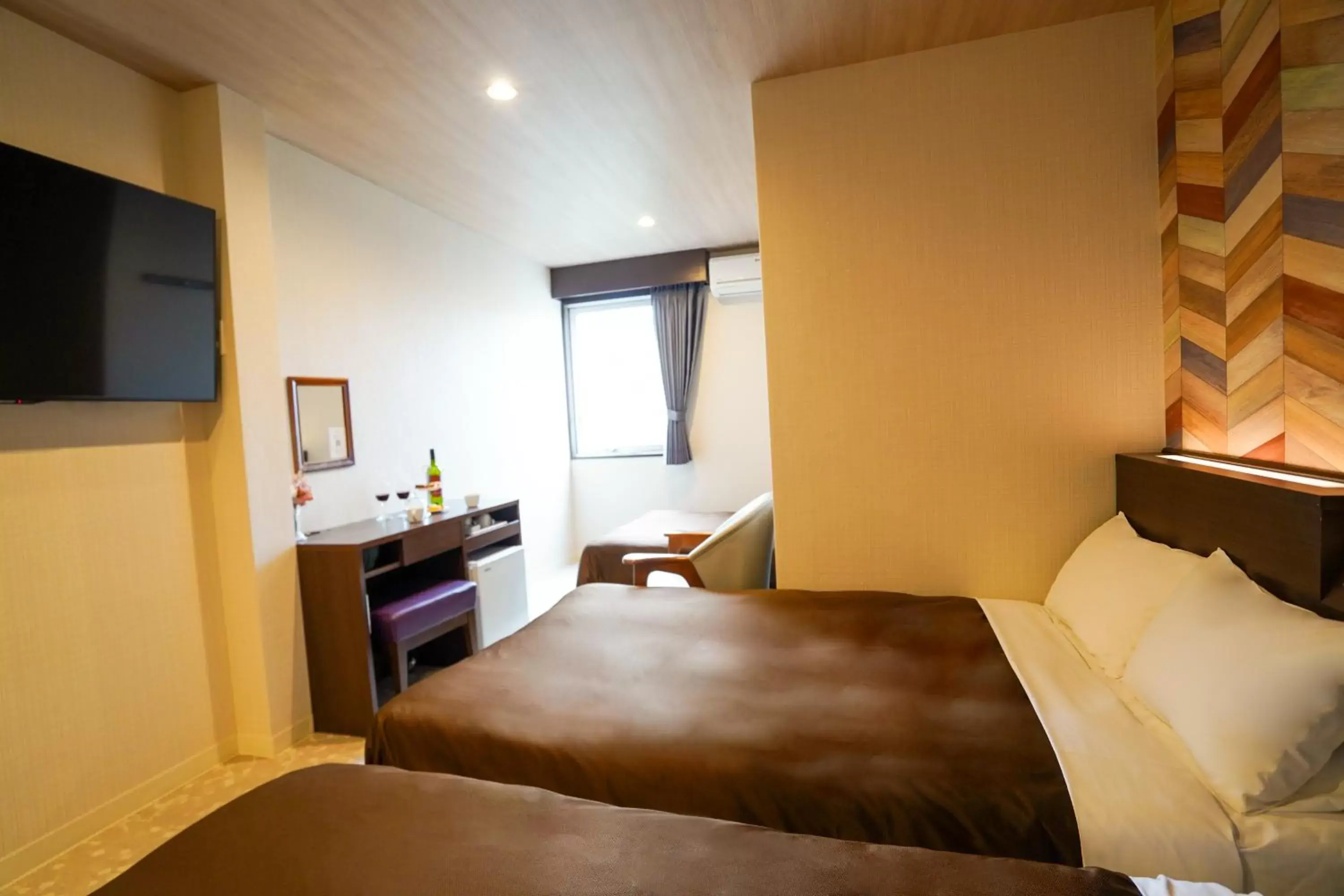 Bed in Hotel New Gaea Yanagawa