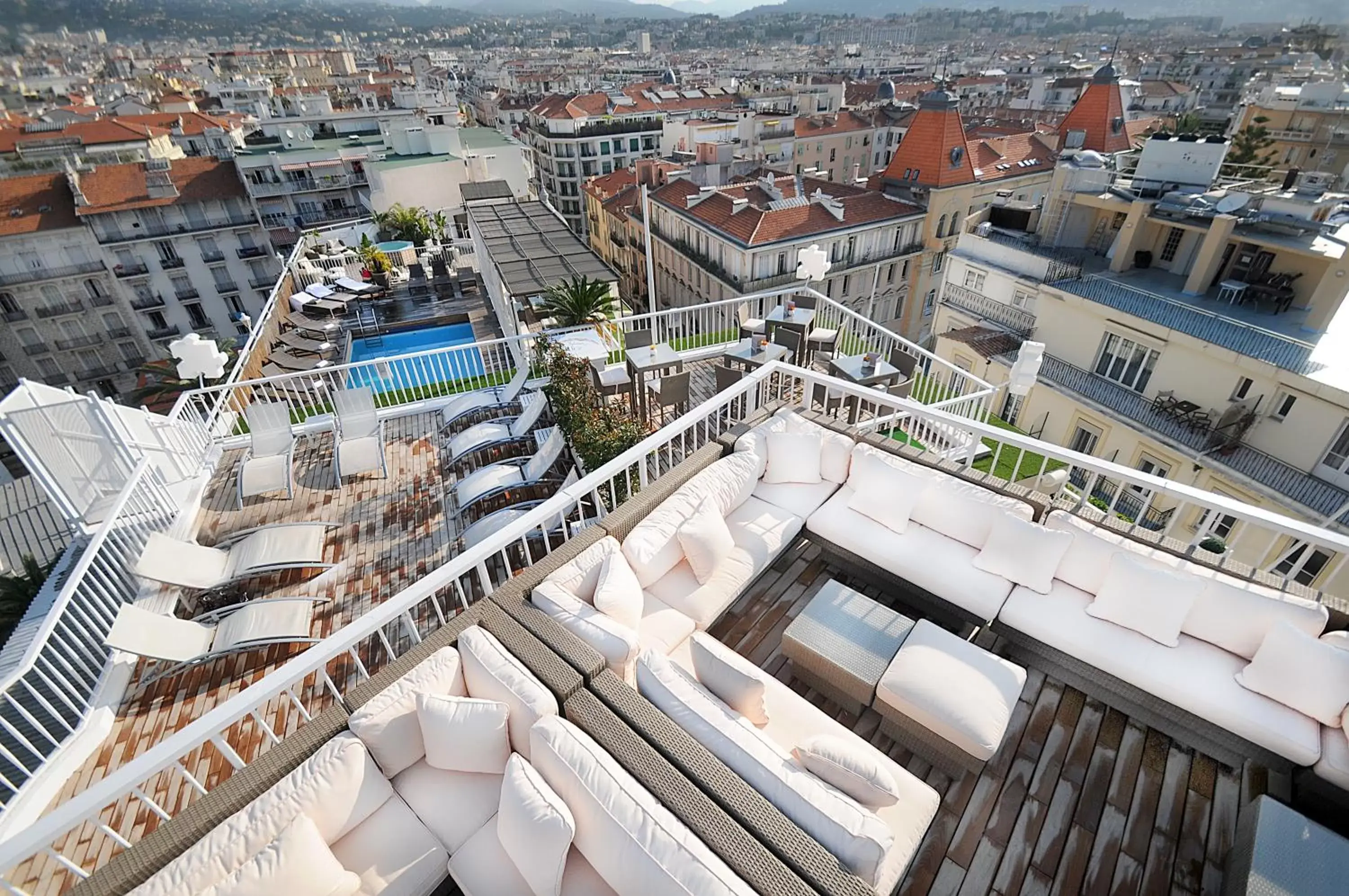 Balcony/Terrace, Bird's-eye View in Splendid Hotel & Spa Nice