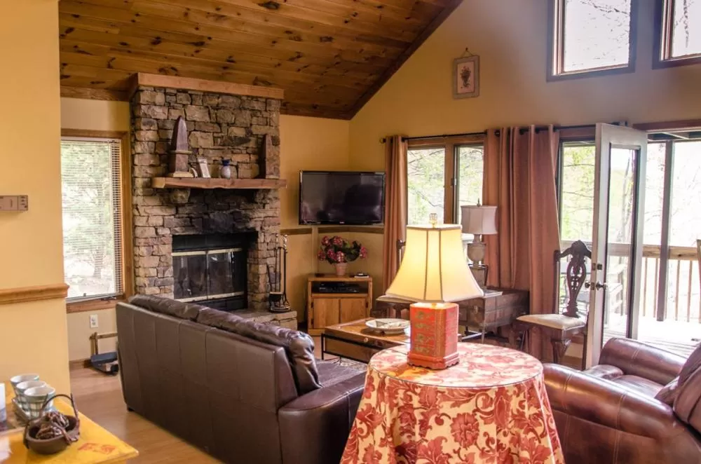 Living room in Asheville Cabins of Willow Winds