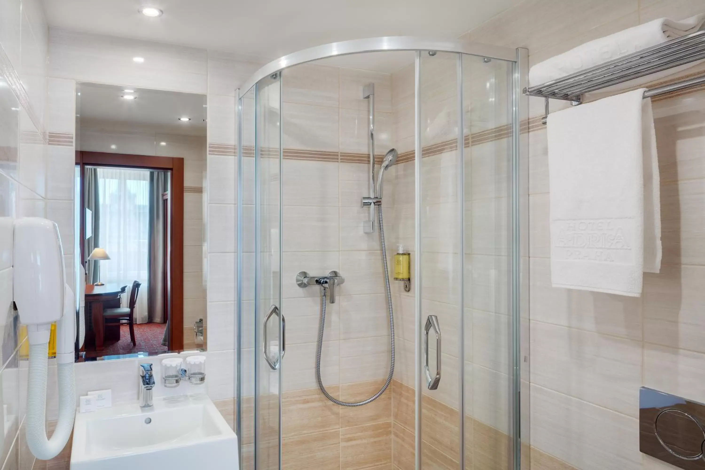 Shower, Bathroom in Adria Hotel Prague