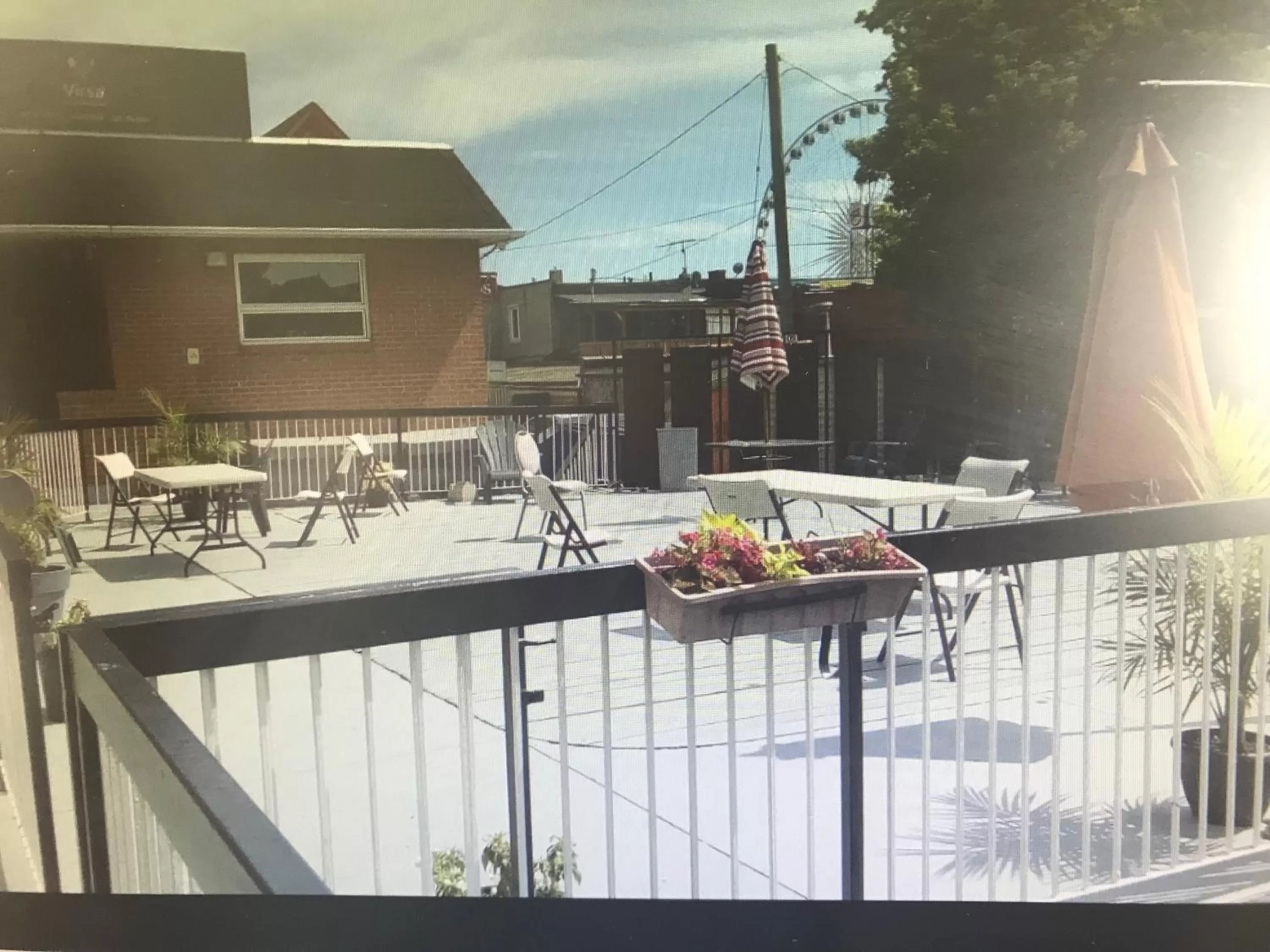 Patio in The Falls Family Lodge