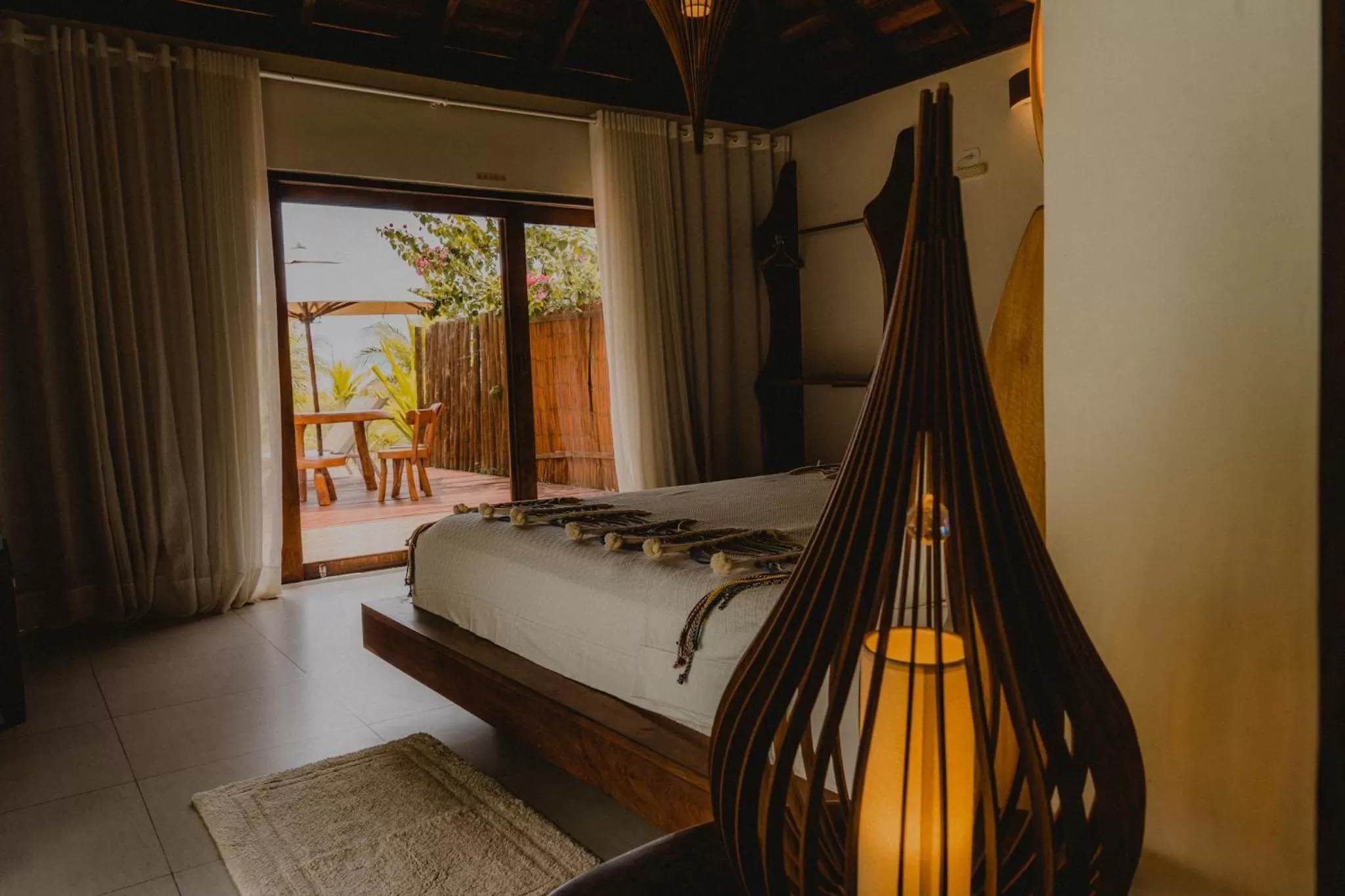 Bed in Pousada Rangai