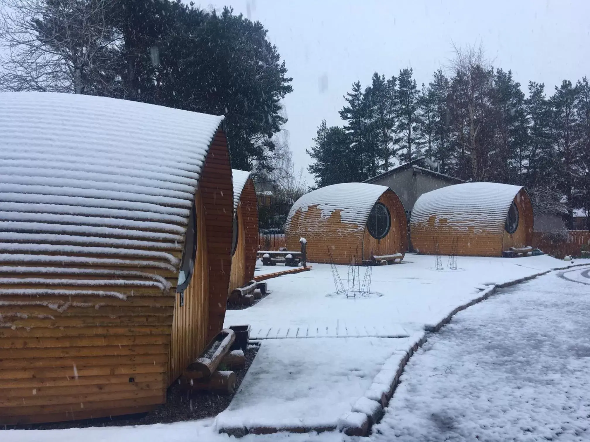 Property building, Winter in Eriskay B&B and Aviemore Glamping