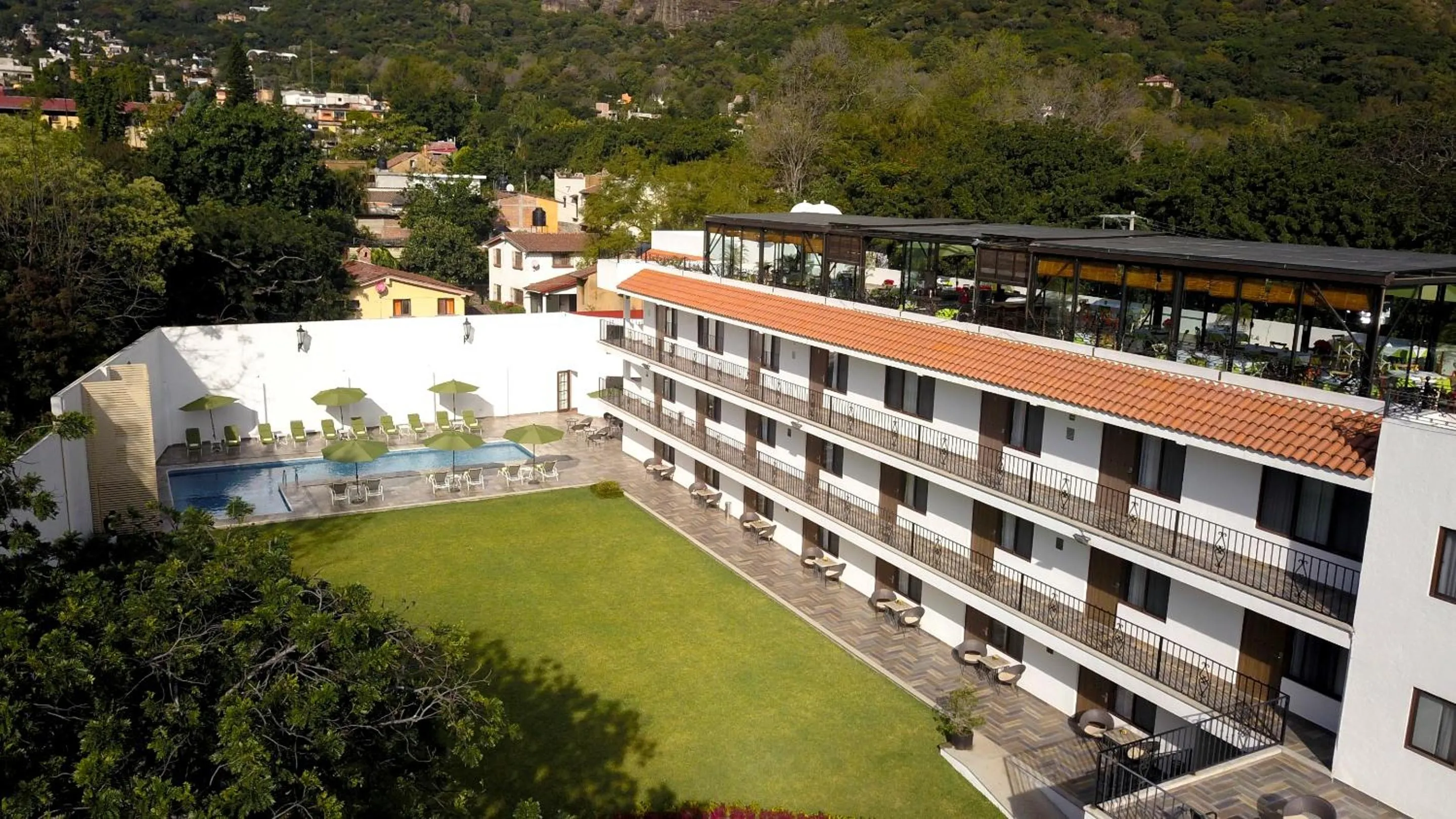 Bird's eye view in Hotel Las Puertas de Tepoztlan