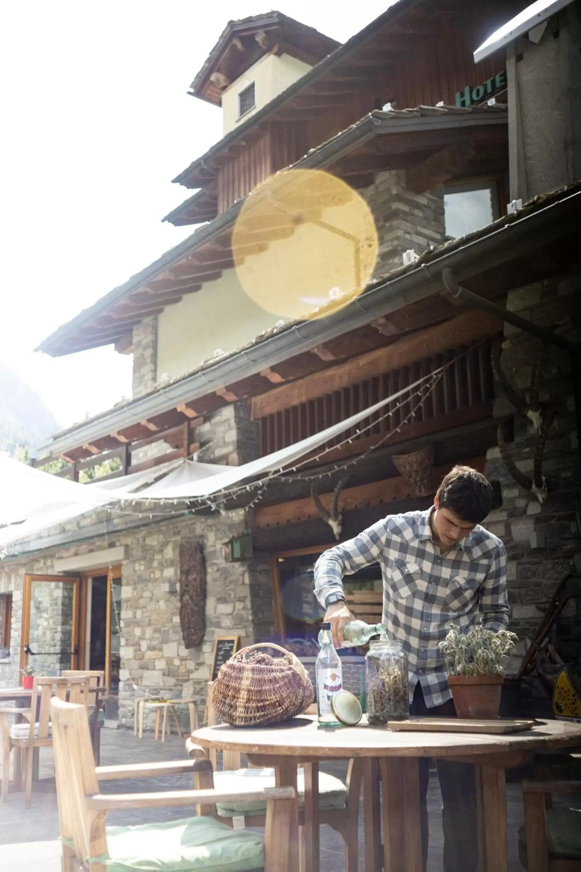 Patio in Hotel Walser Courmayeur