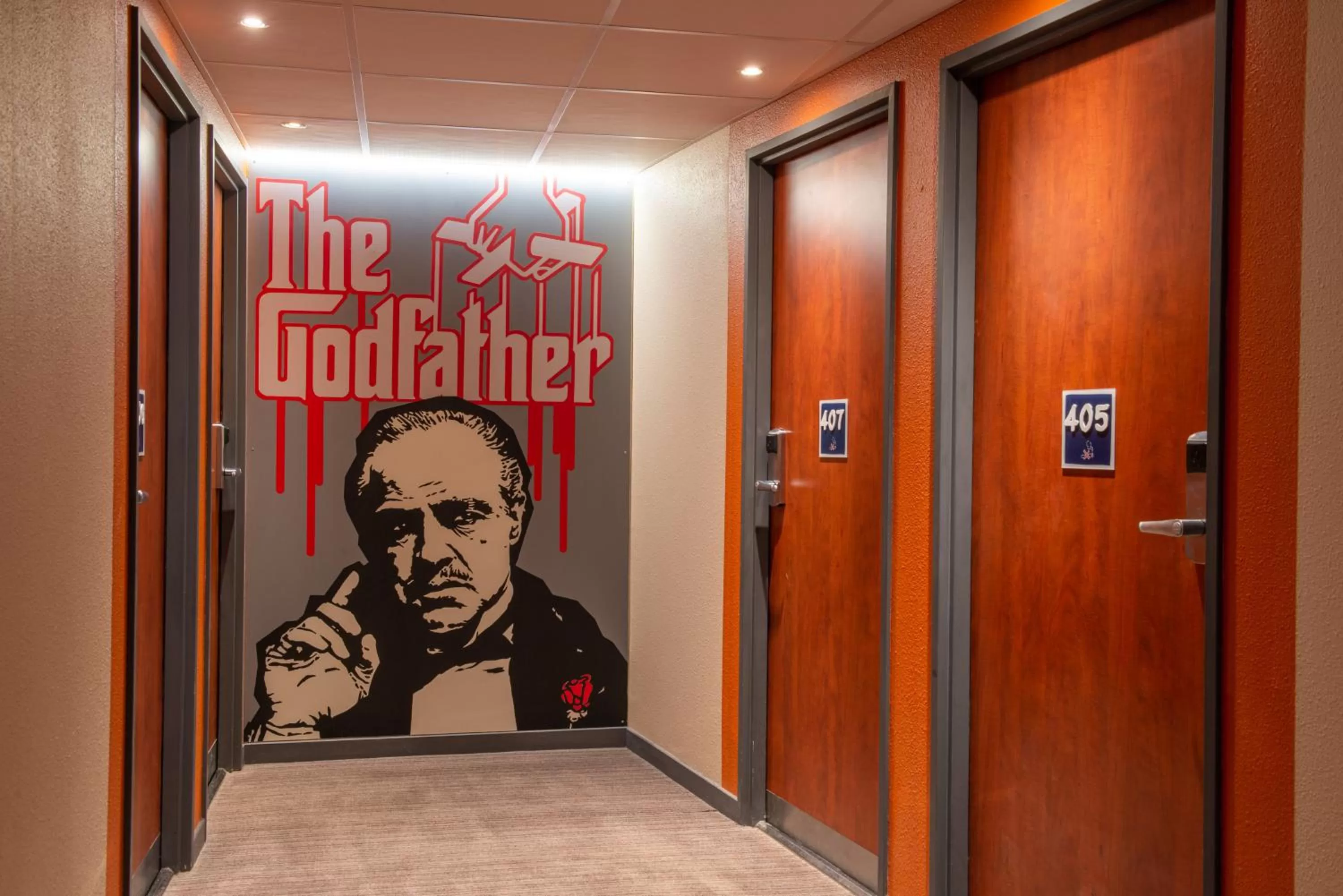 Decorative detail in ibis budget Cannes Centre Ville