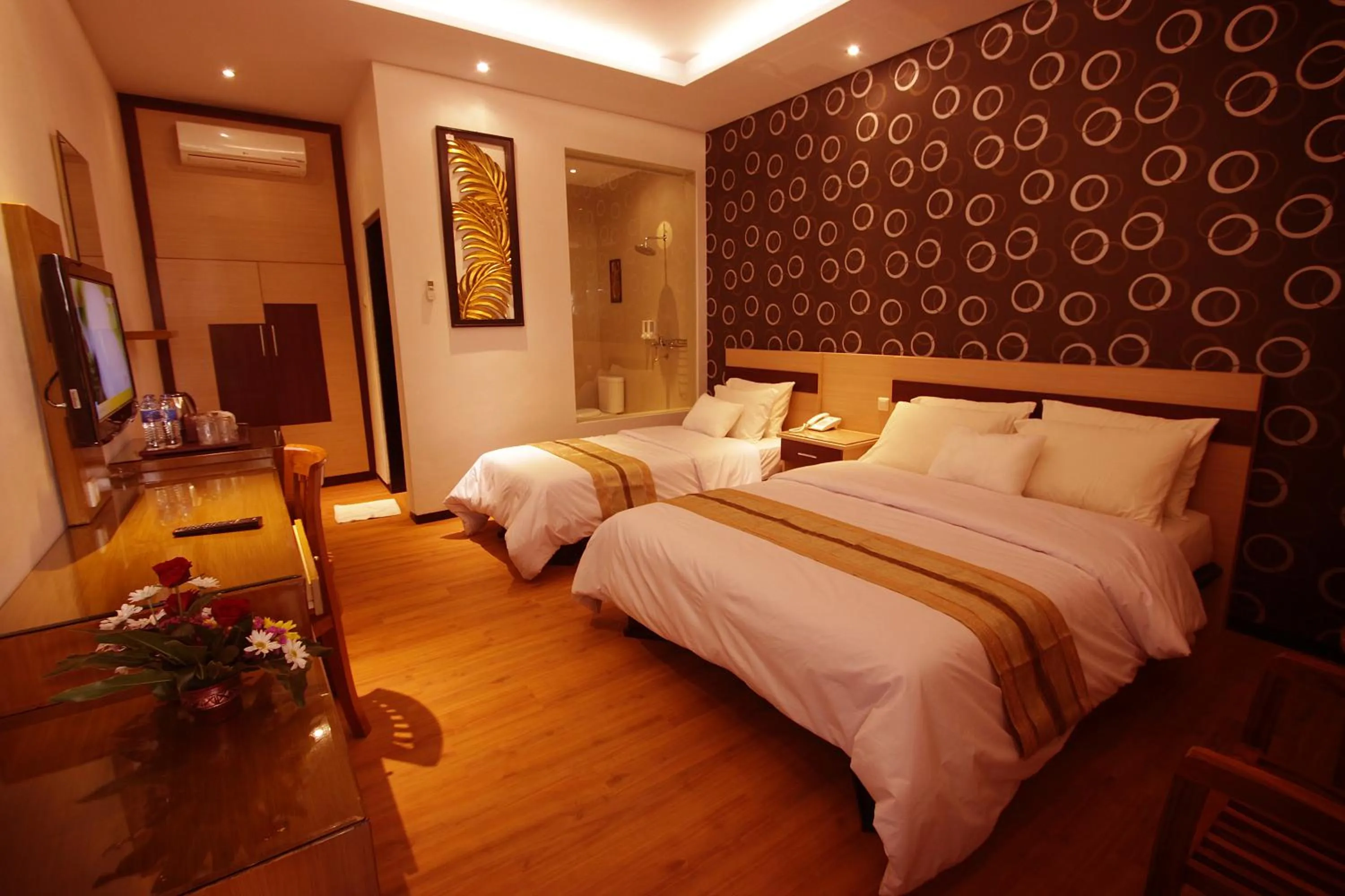 Bed in Kusuma Agrowisata Resort & Convention