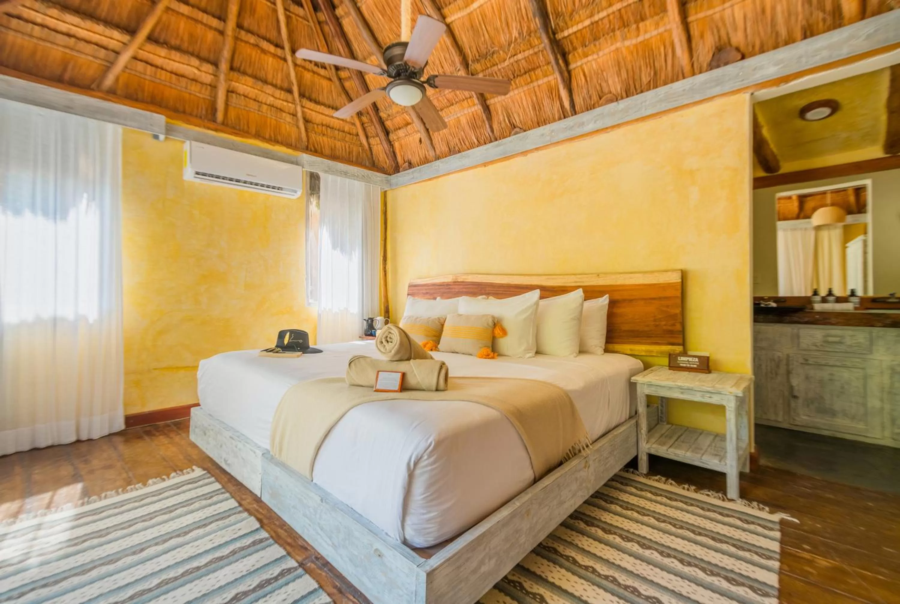 Bedroom, Bed in Villa Pescadores Tulum-Beachfront hotel by Ahau Collection