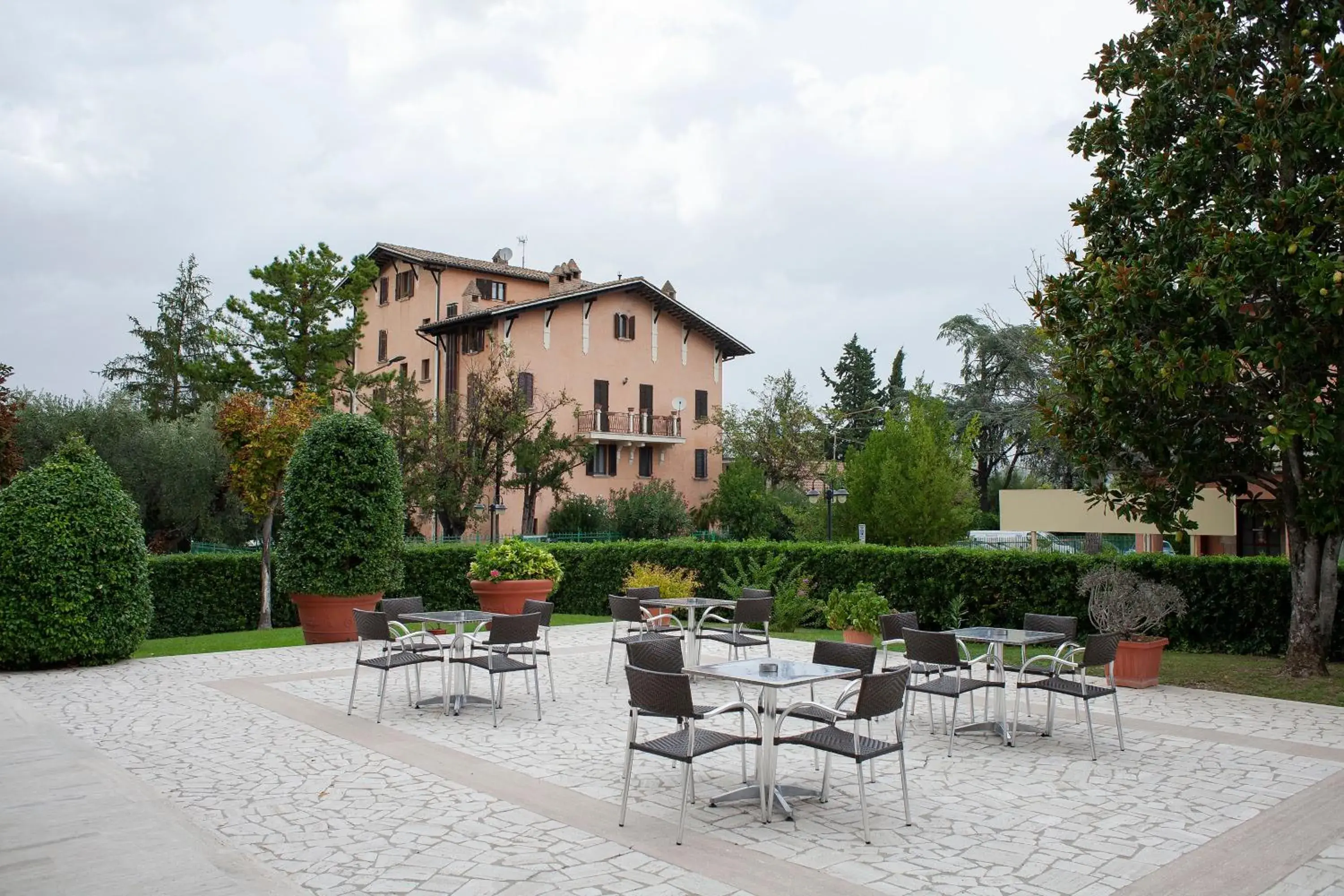 Patio, Property Building in Hotel Pennile