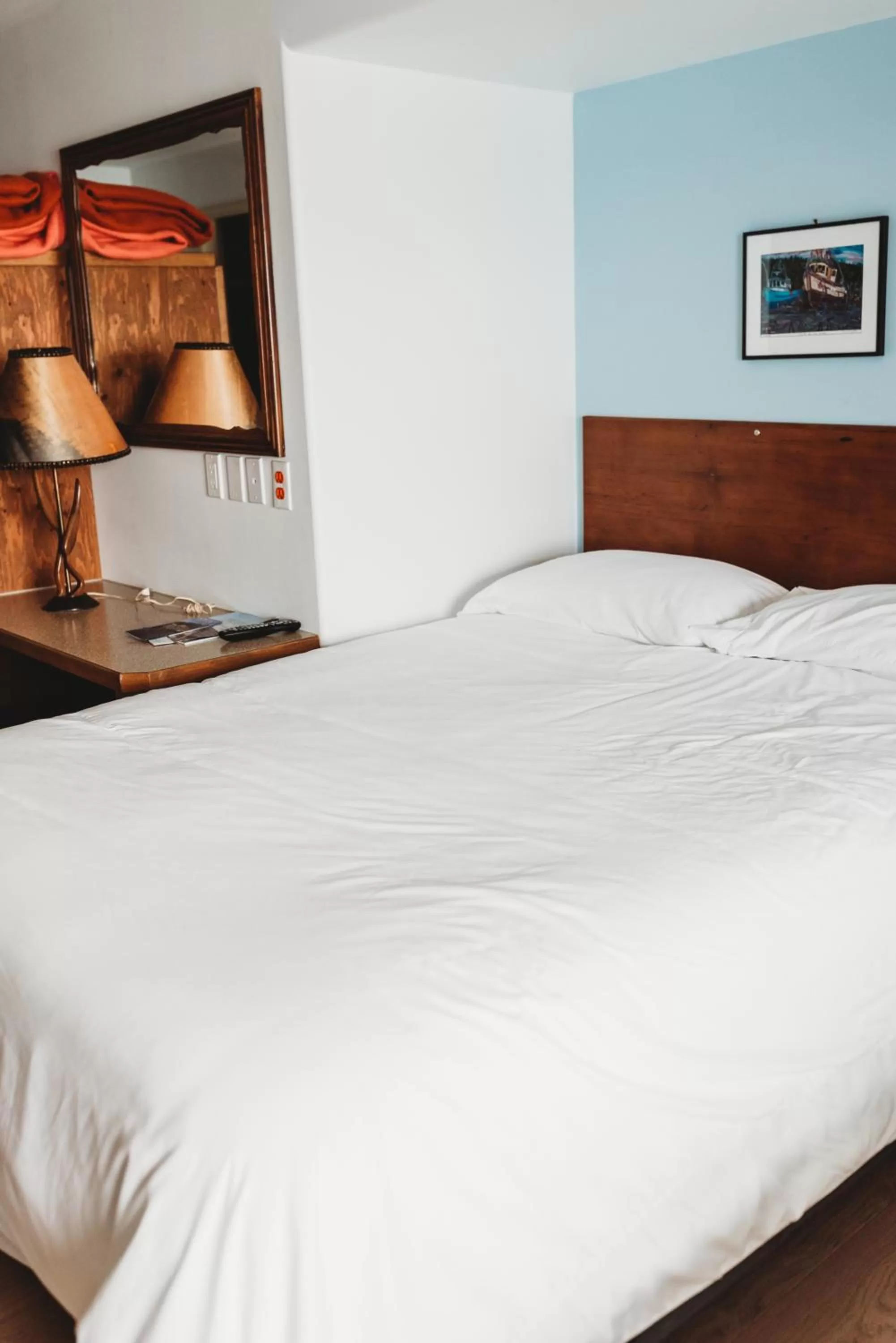 Bed in The Oceanfront Hotel