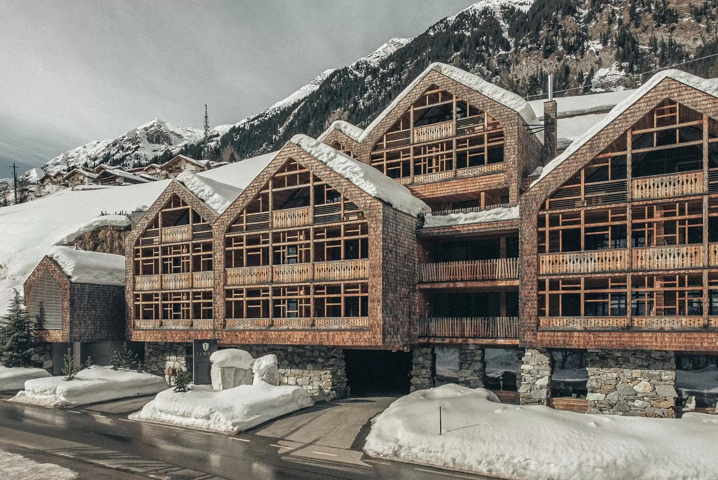 Property building, Winter in Tenne Lodges