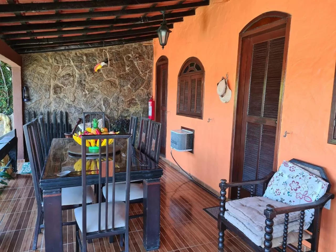 Balcony/Terrace in Suítes Casa do Barão