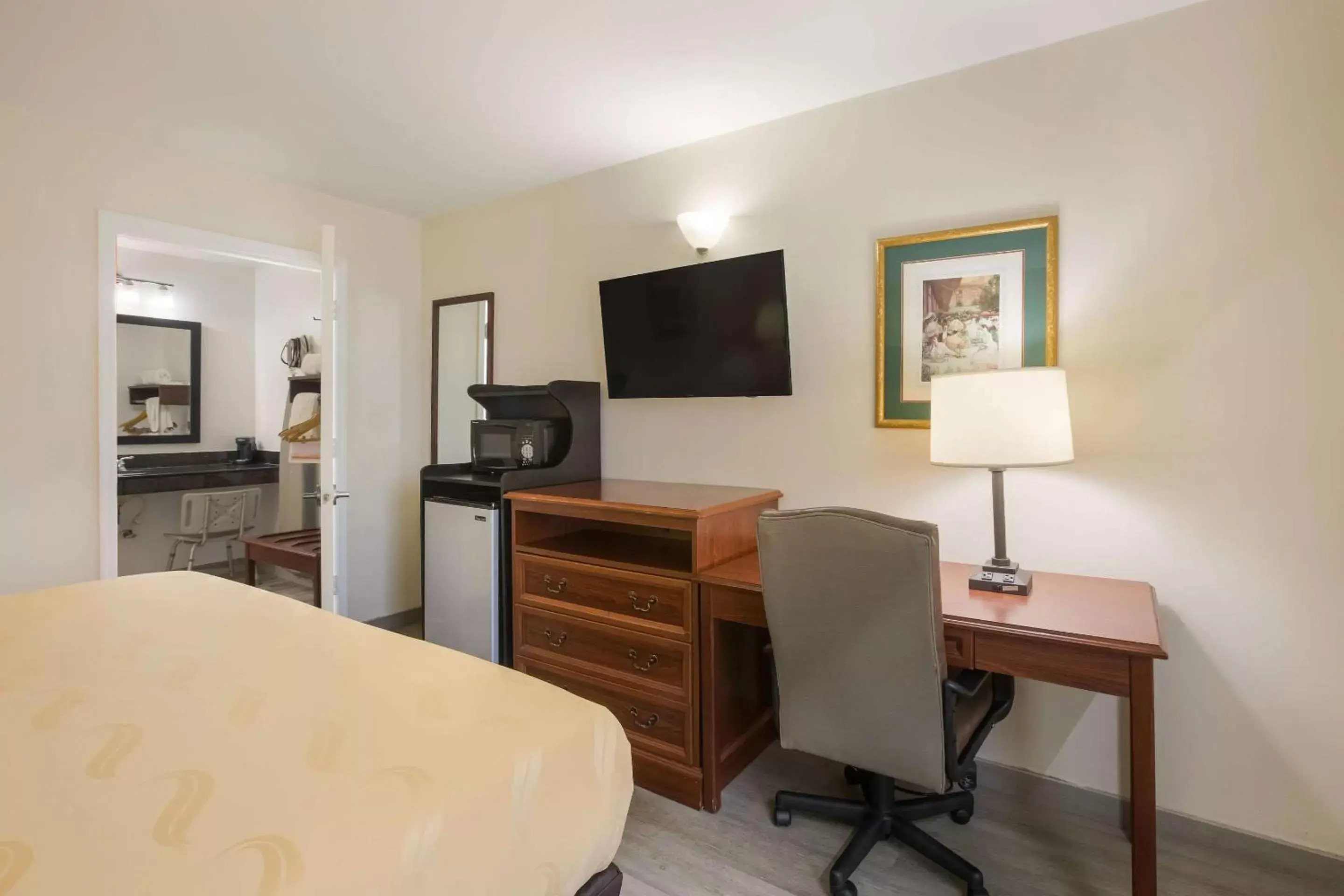 Bedroom, TV/Entertainment Center in Quality Inn & Suites near Lake Oconee