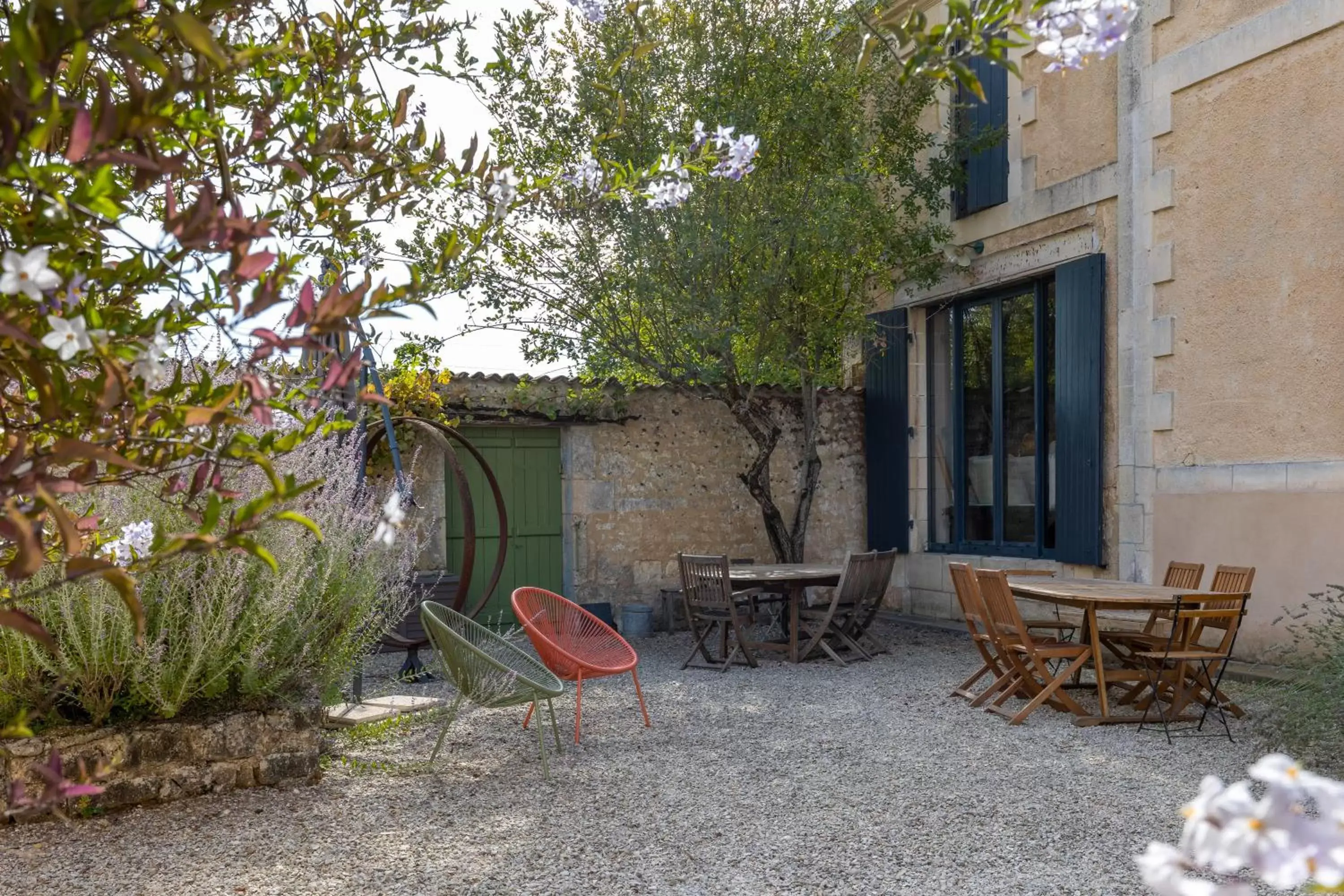 Inner courtyard view in La Burie