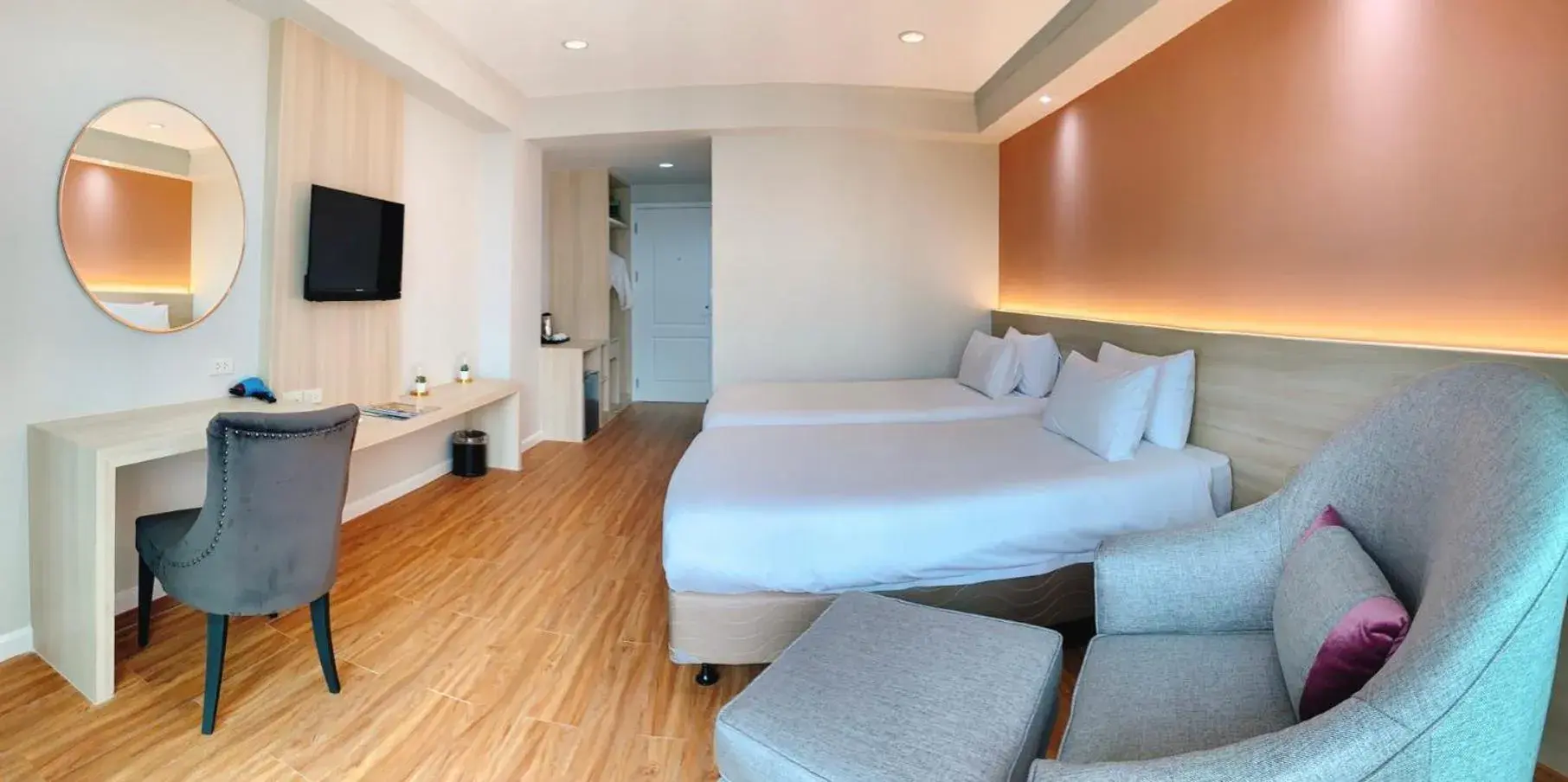 Photo of the whole room, Bed in Miloft Sathorn Hotel - SHA Plus Certified