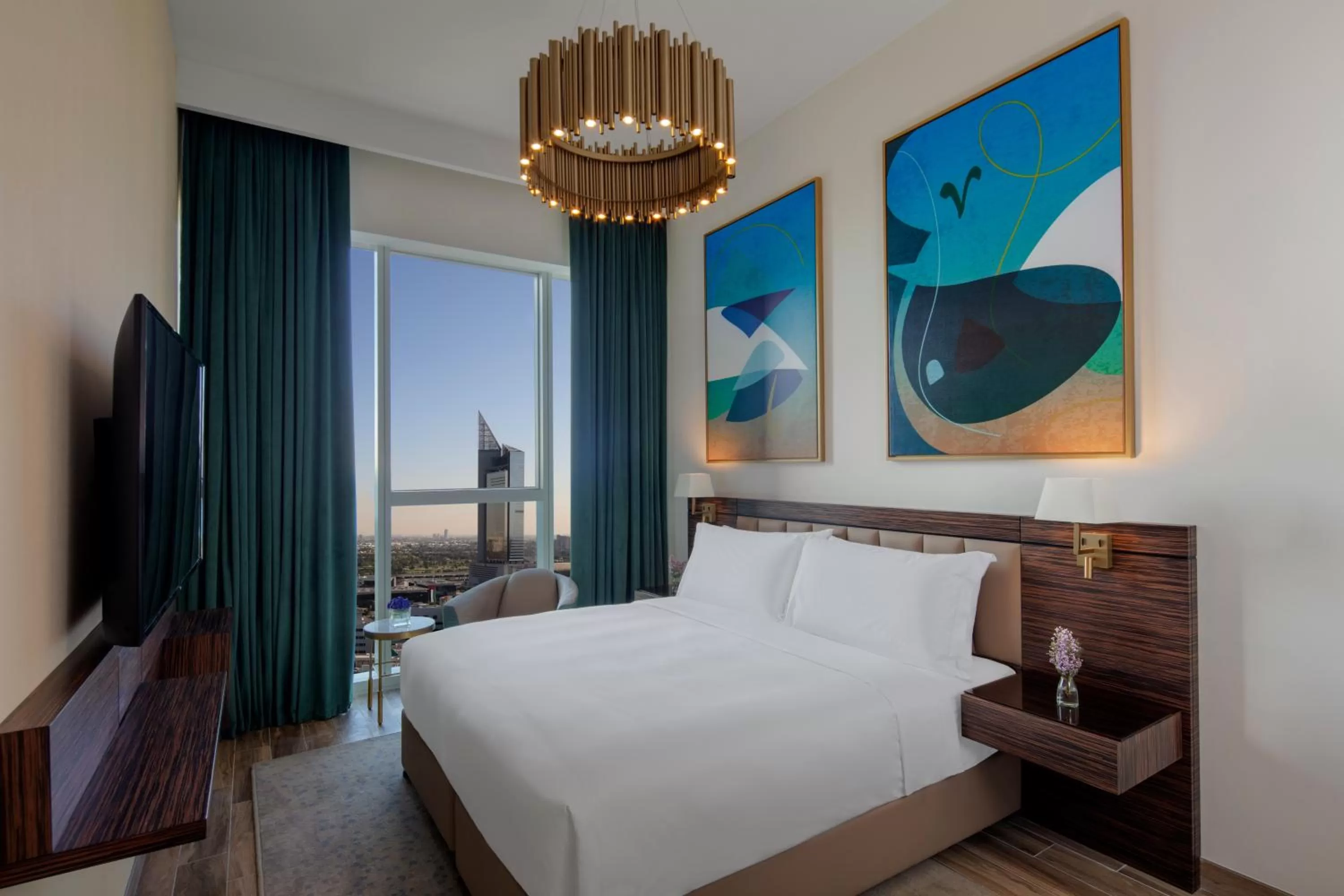 Bed in Avani Plus Palm View Dubai Hotel & Suites