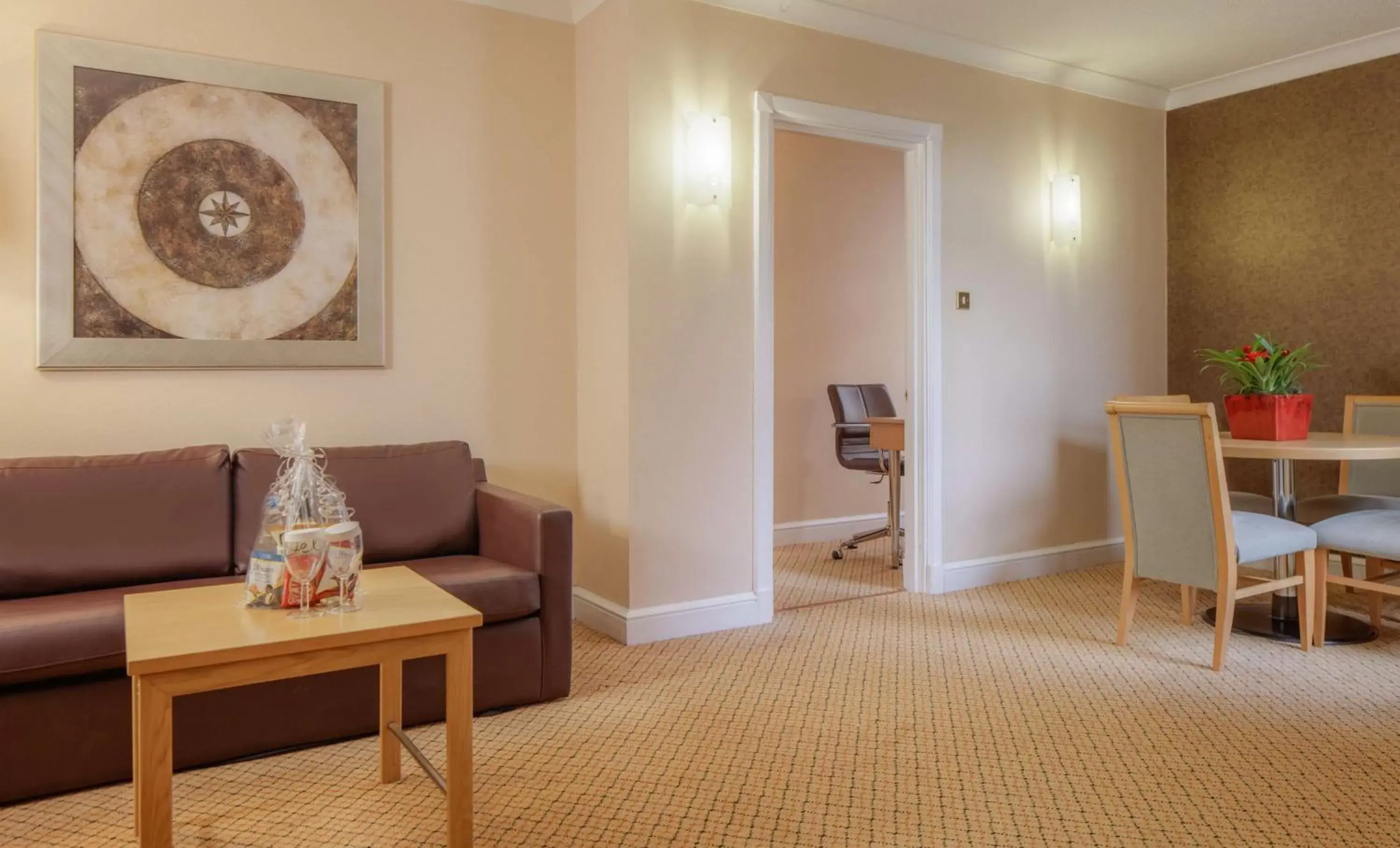 Bed, Seating Area in Hilton York