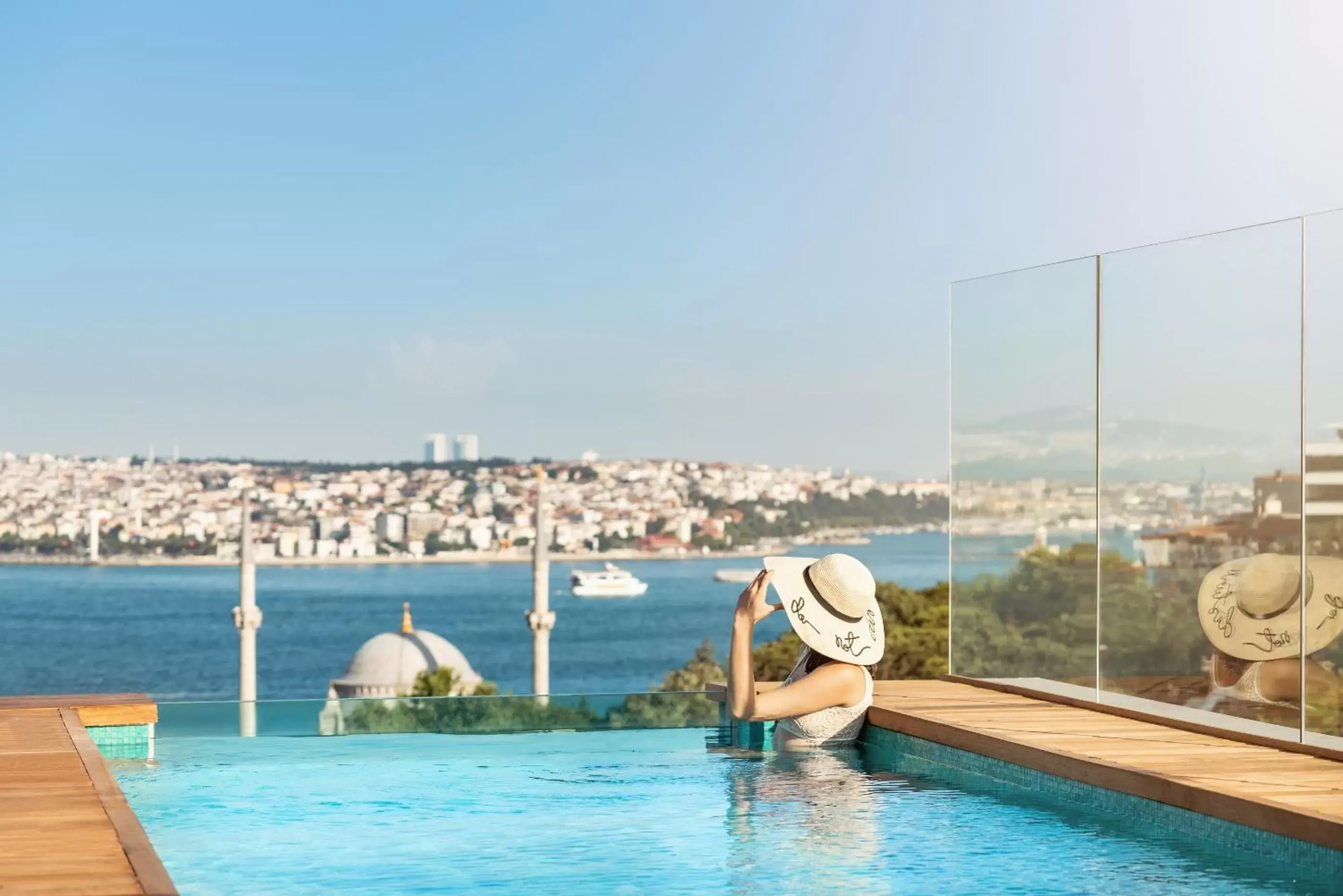 , Swimming Pool in The Ritz-Carlton, Istanbul at the Bosphorus
