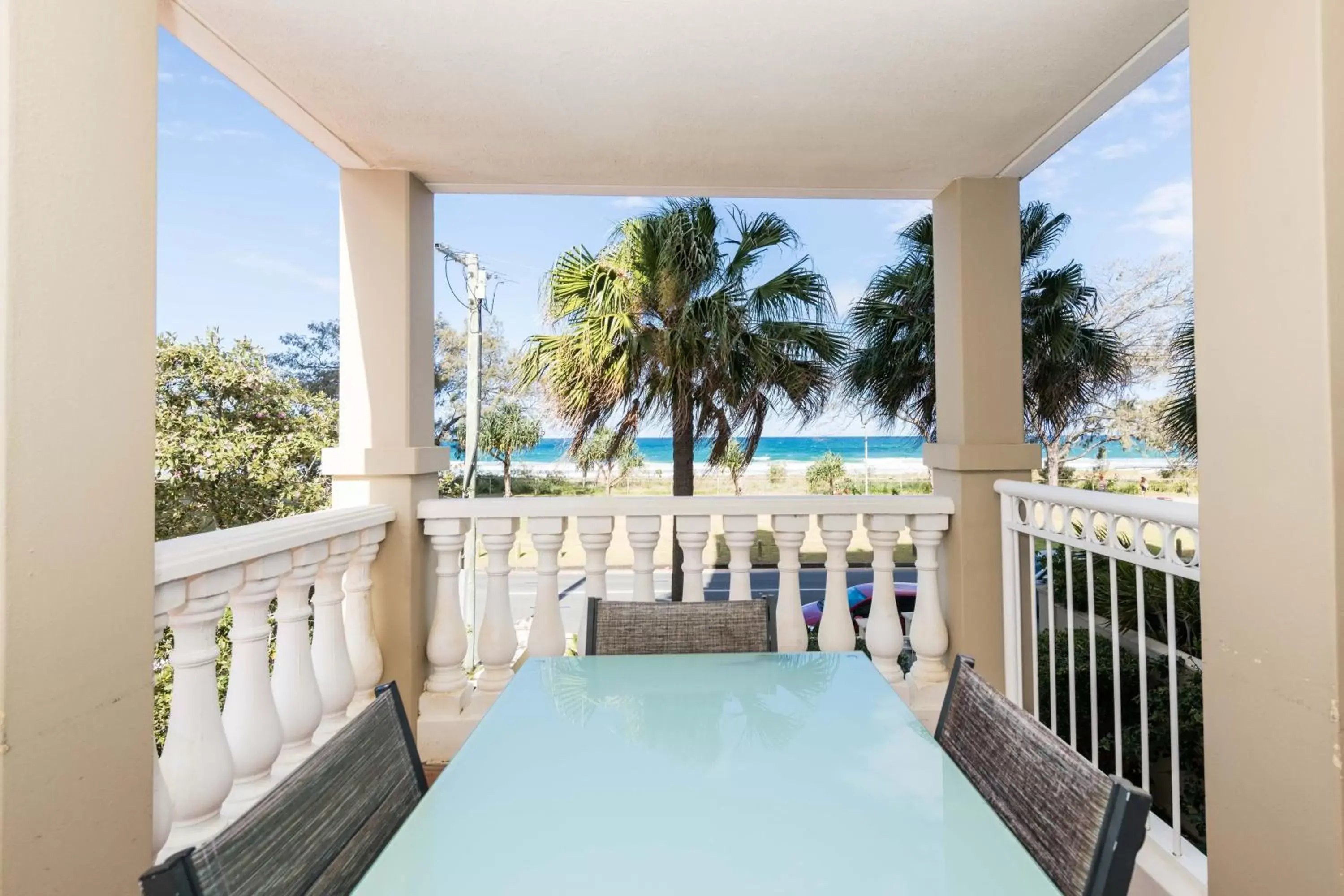 Balcony/Terrace, Pool View in La Grande Apartments