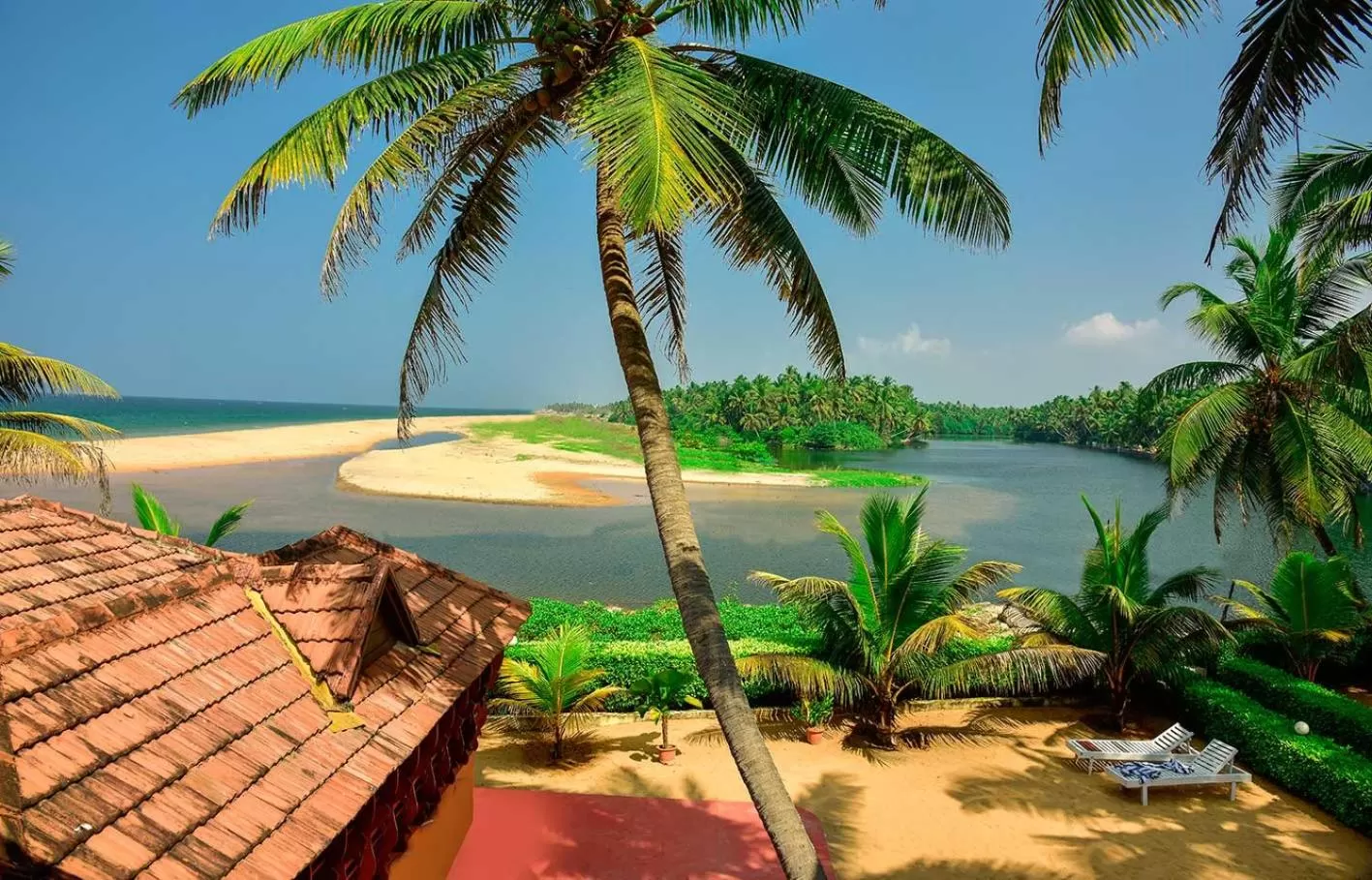 Beach in Beach and Lake Ayurvedic Resort, Kovalam