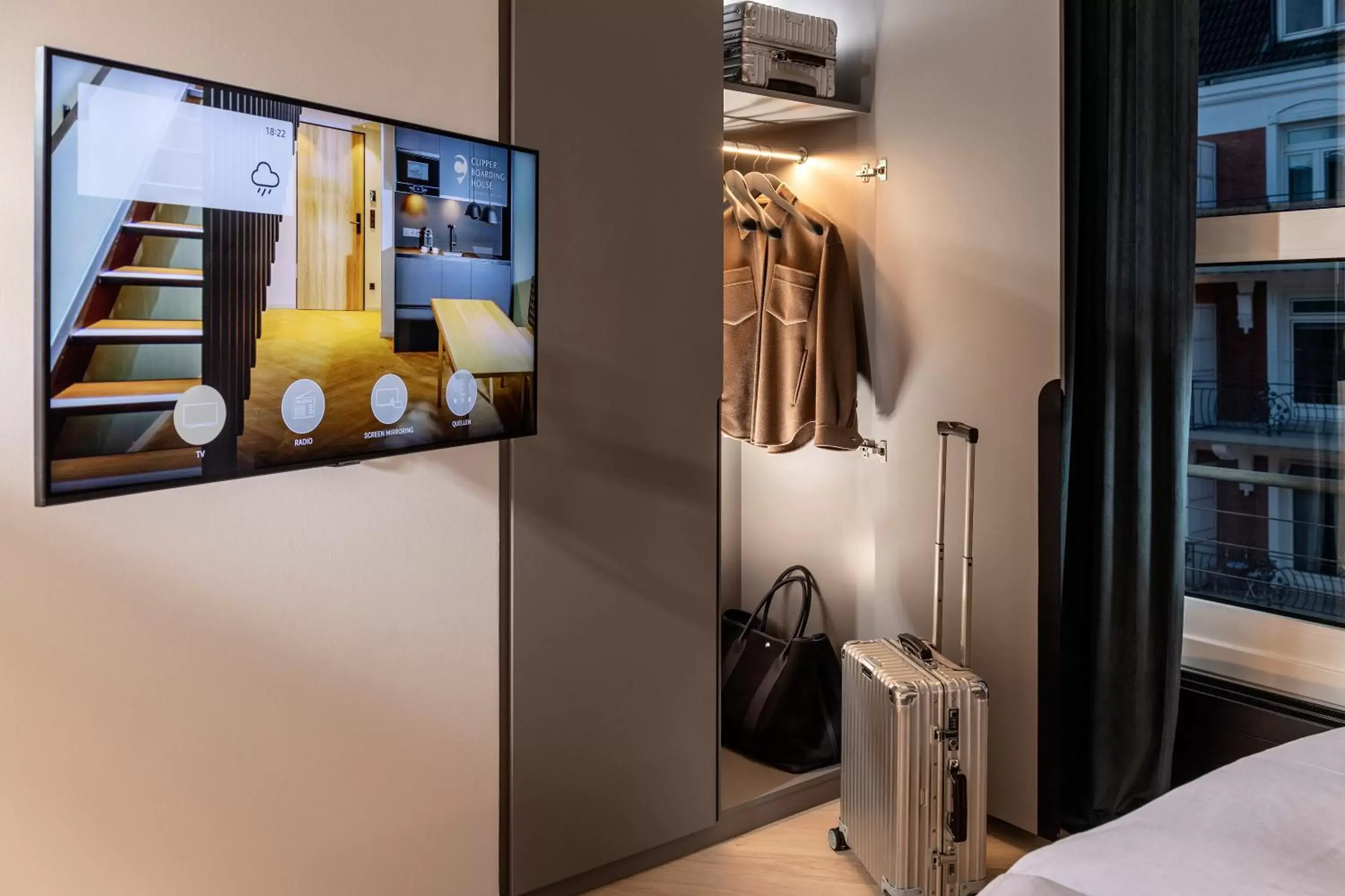 Bedroom, Bed in Clipper Boardinghouse - Hamburg-Michel Bedroom, Bed in Clipper Boardinghouse - Hamburg-Michel