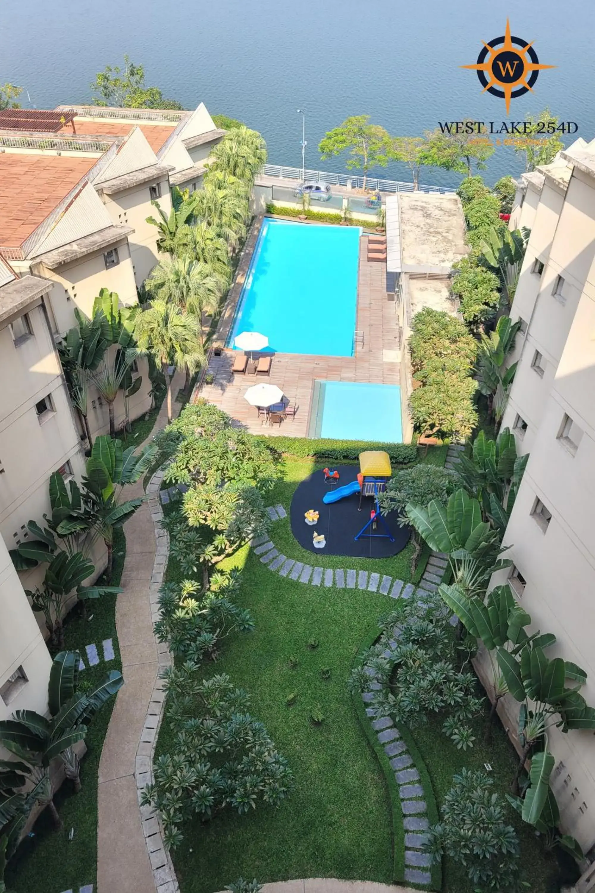 Balcony/Terrace, Bird's-eye View in West Lake 254D Hotel & Residence