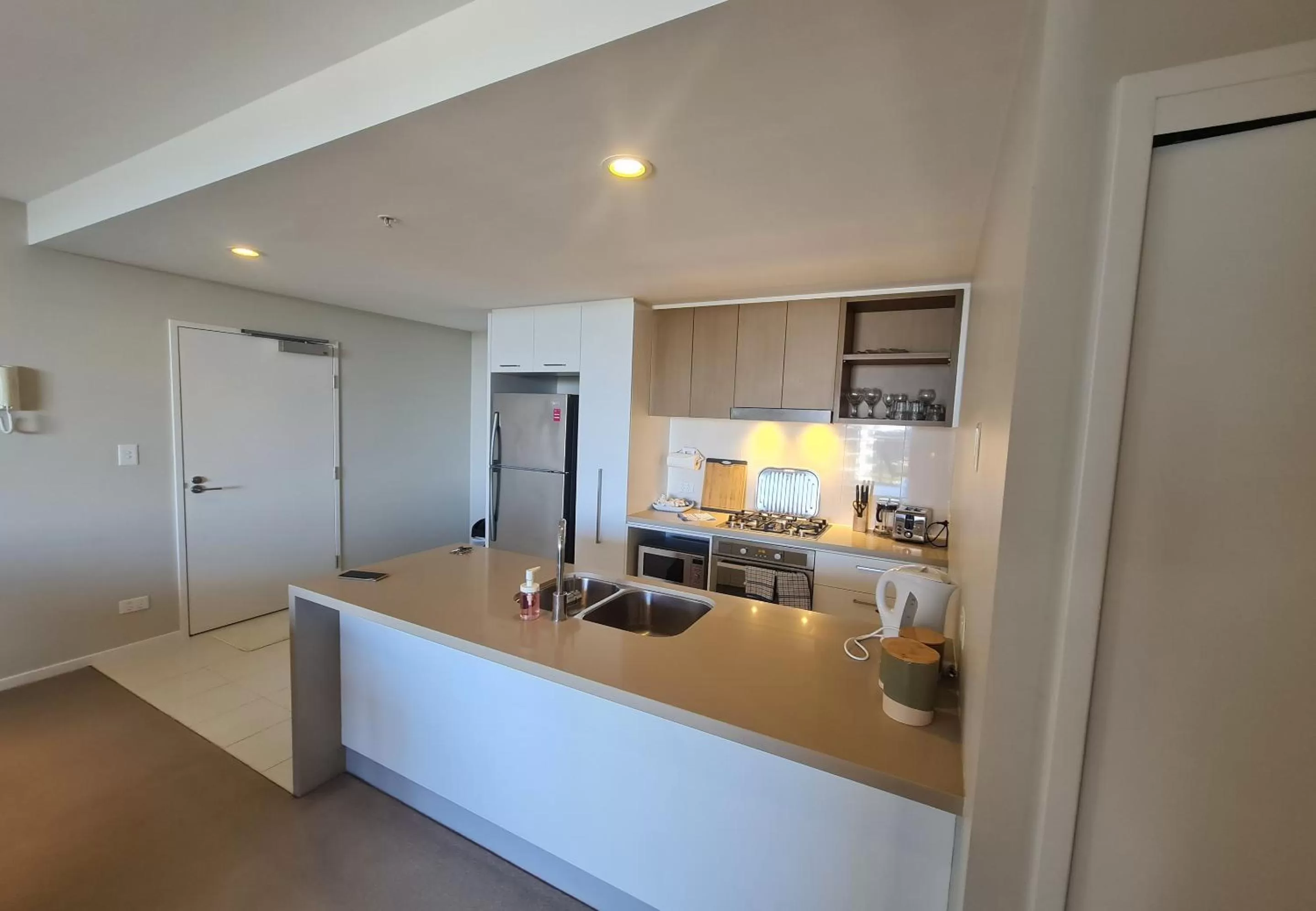 kitchen in Link Portside Wharf Apartment Hotel