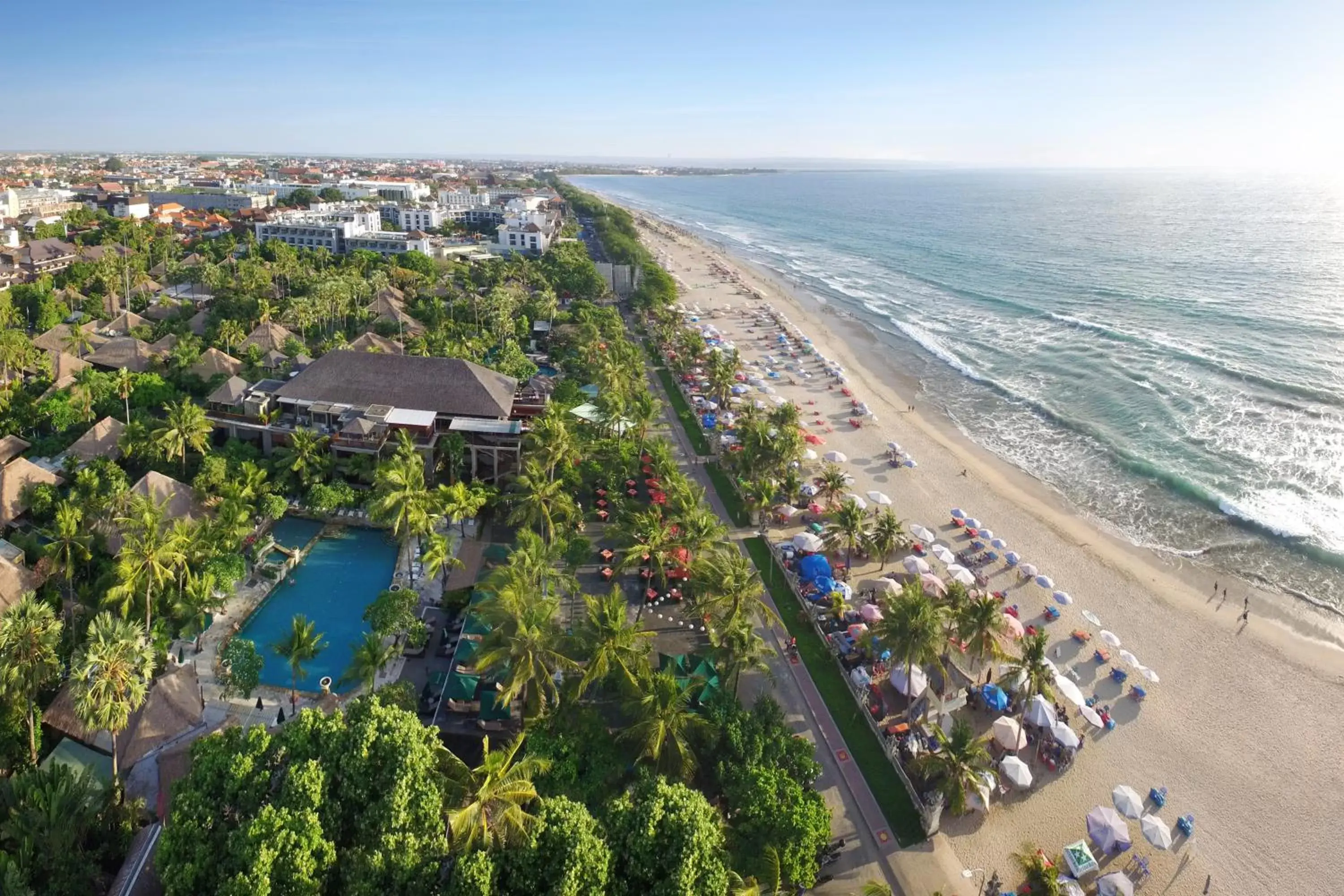 Beach, Bird's-eye View in Legian Beach Hotel