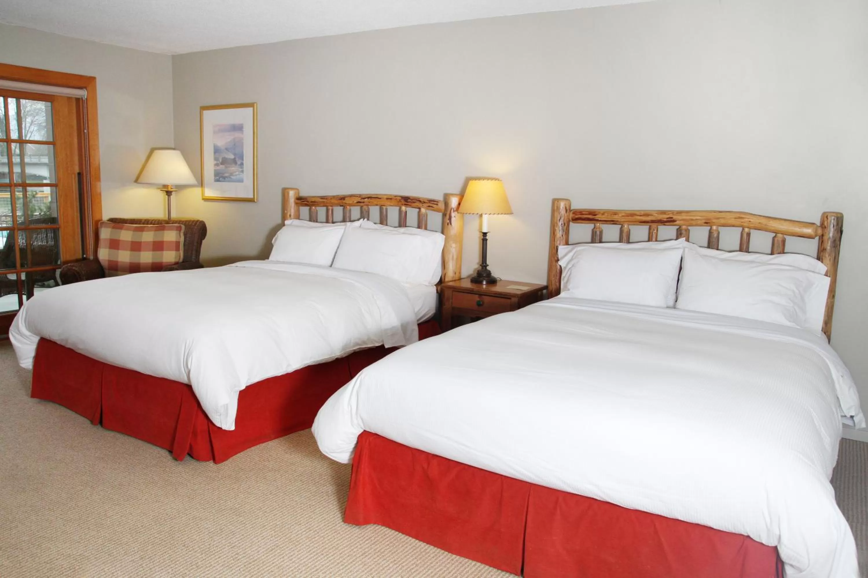 Bed in The Lodge at Riverside