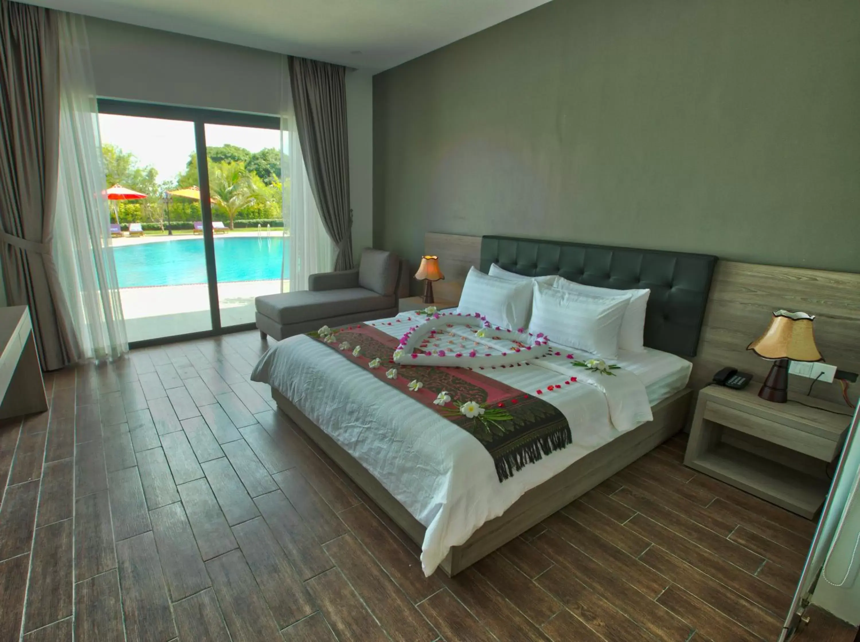 Bed in KEP BAY HOTEL & RESORT